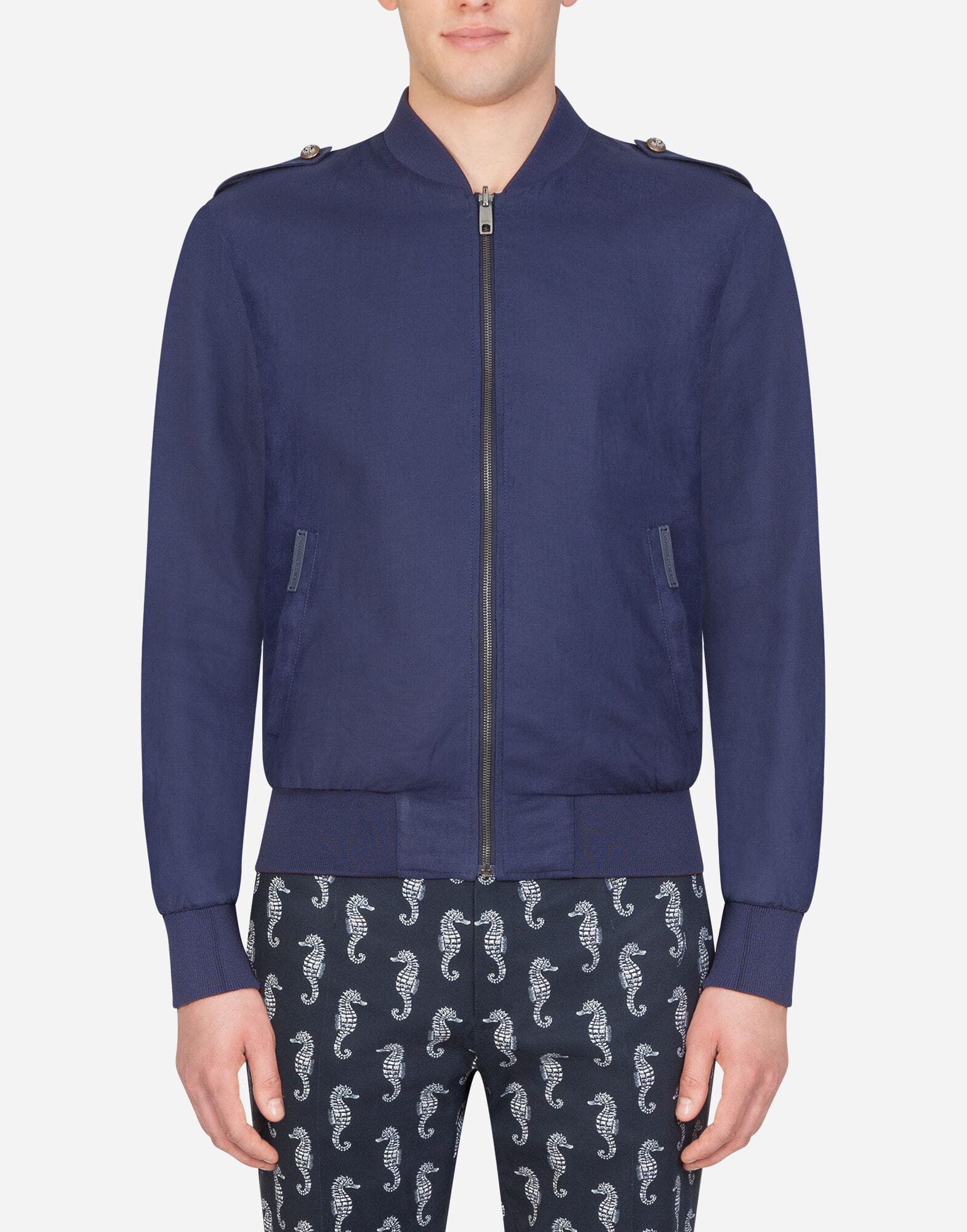 Dolce & Gabbana Dolce & Gabbana Linen Bomber Jacket