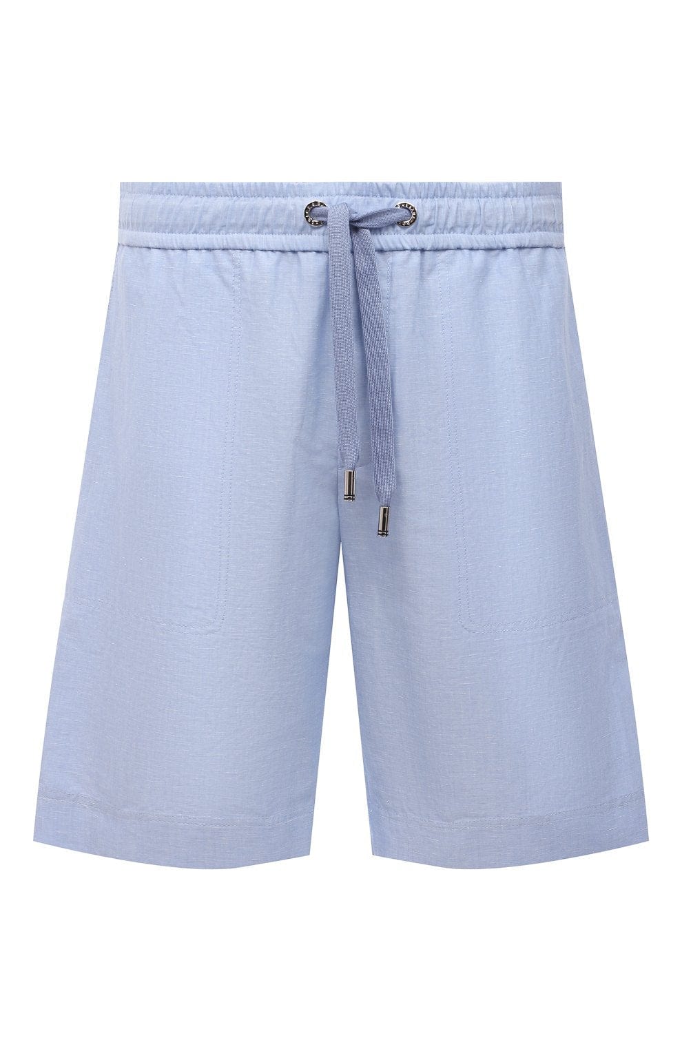 Dolce & Gabbana Linen-Cotton Blend Logo Shorts