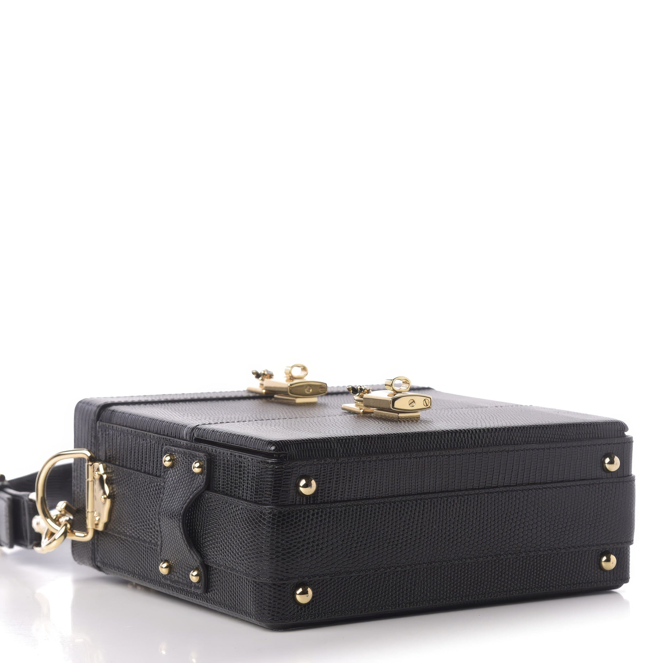 Dolce & Gabbana Lizard Embossed Dolce Box Bag