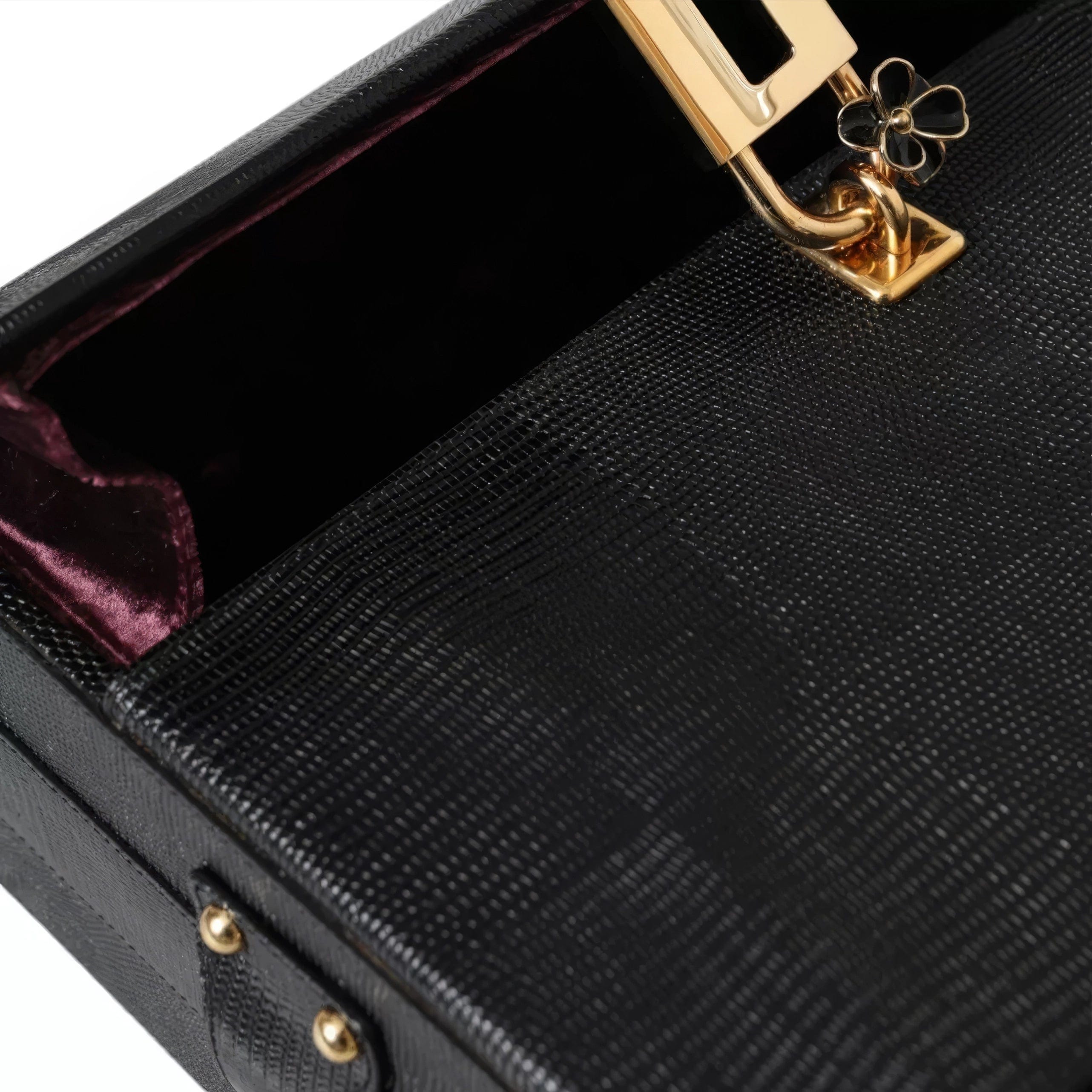 Dolce & Gabbana Lizard Embossed Dolce Box Bag