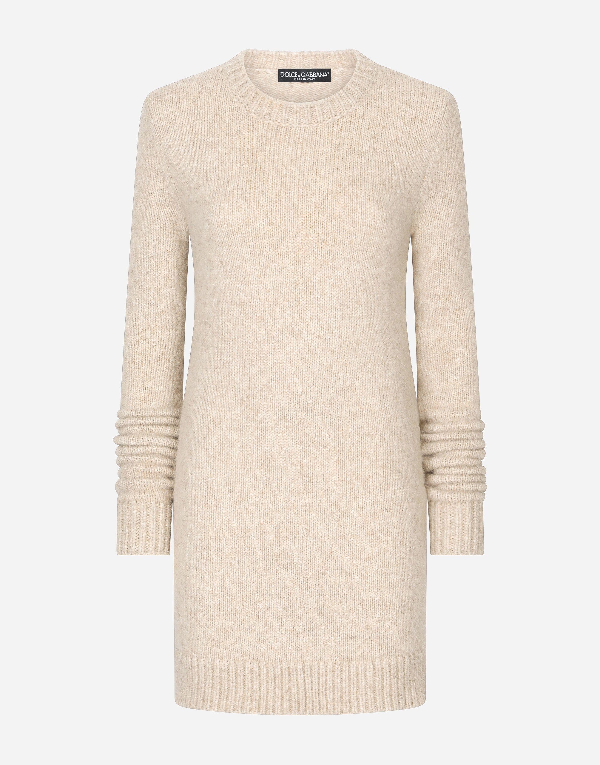 Dolce & Gabbana Llama Wool Round-Neck Dress