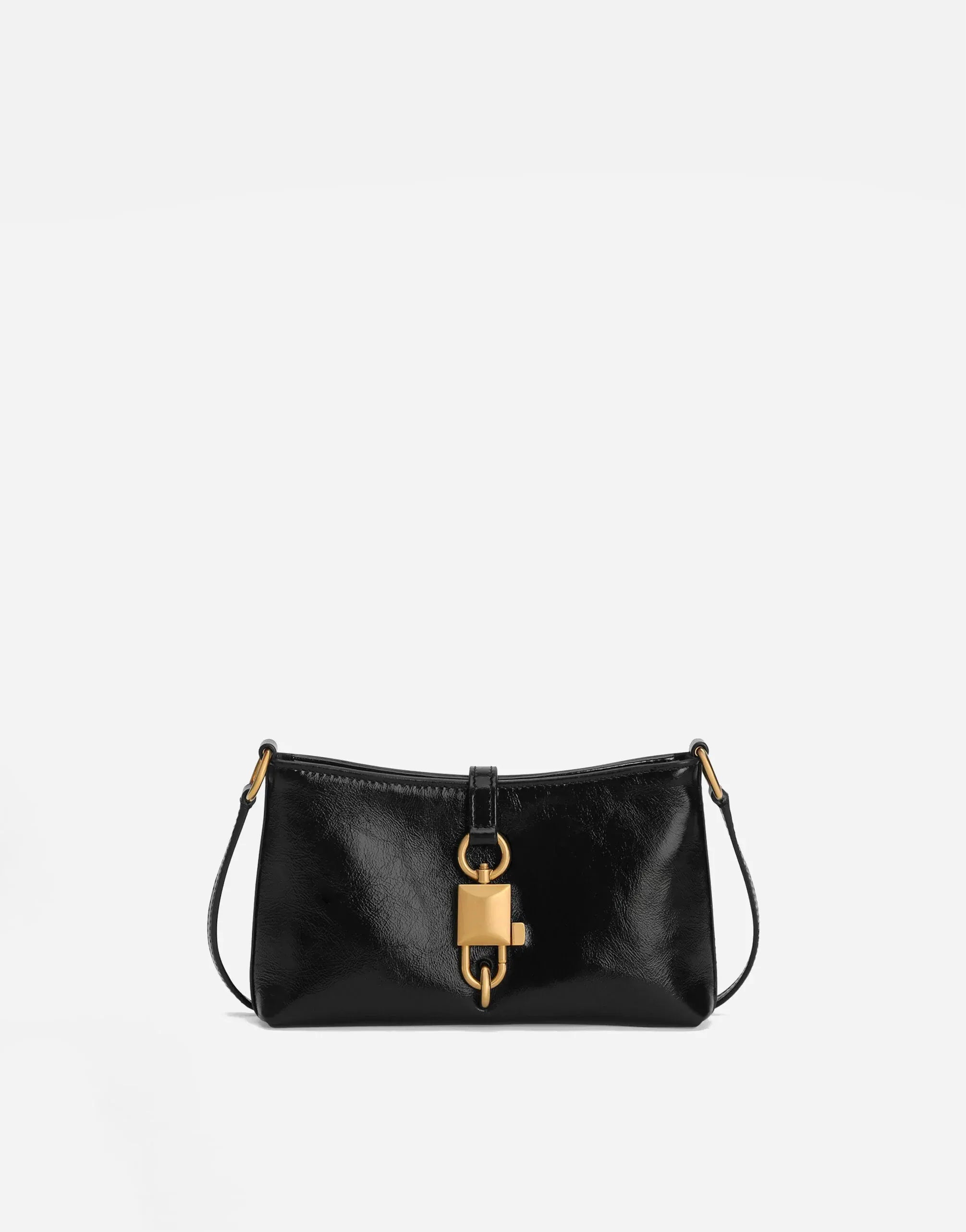 Dolce & Gabbana Lock Leather Shoulder Bag