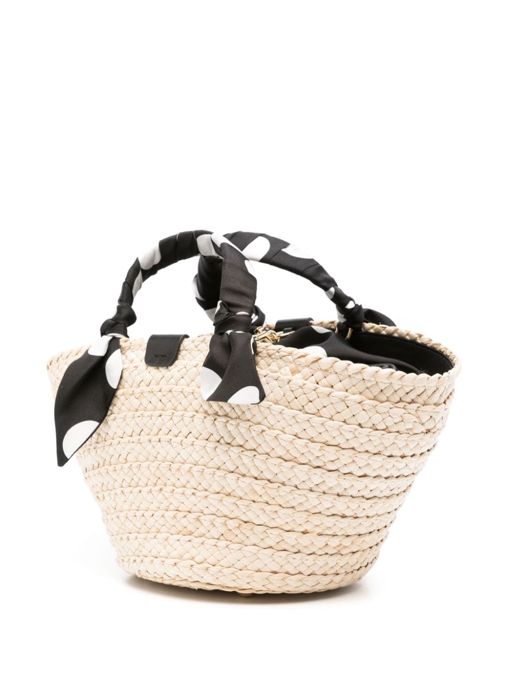 Dolce & Gabbana Logo-Appliqué Straw Bucket Bag