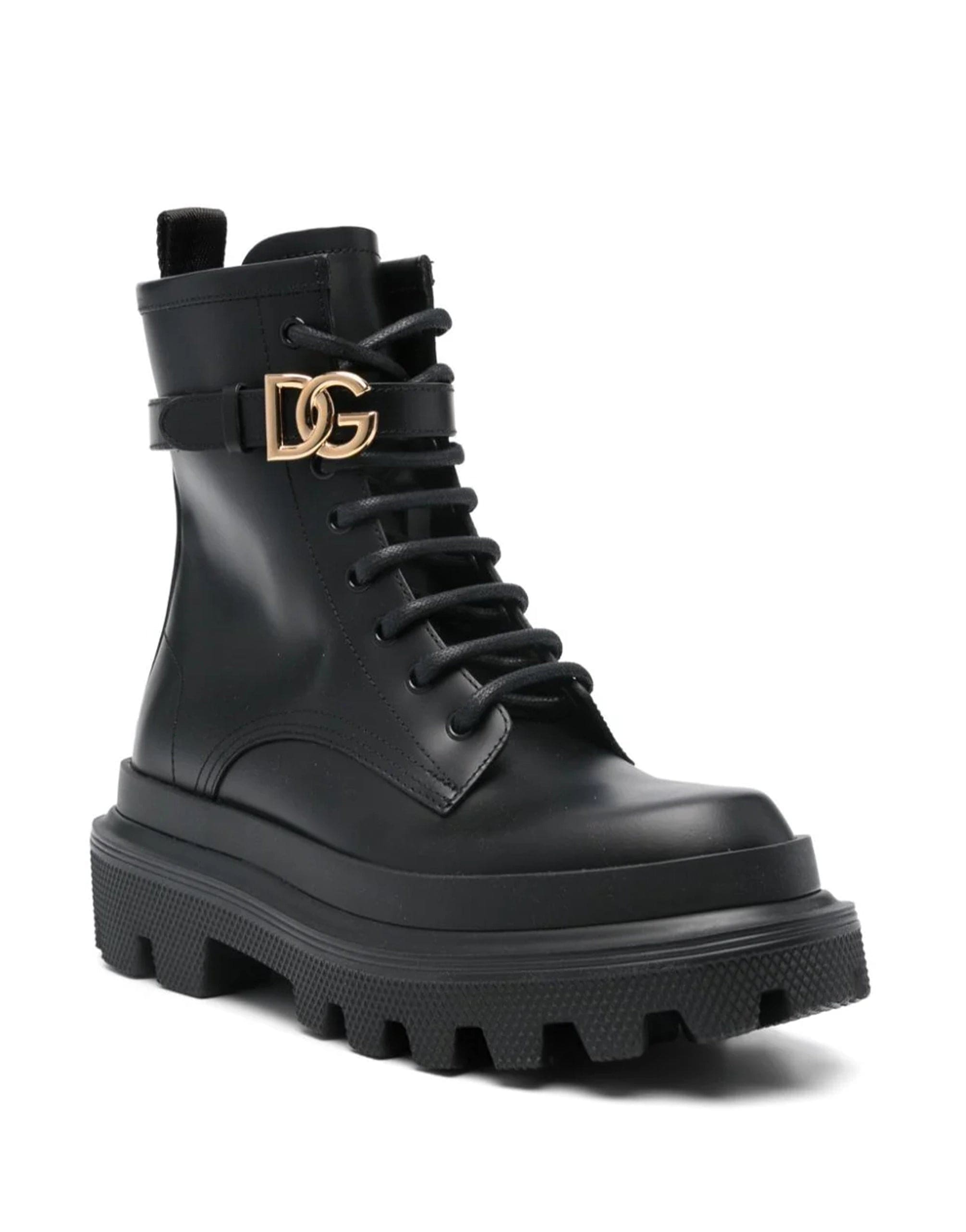 Dolce & Gabbana Logo-Buckle Boots