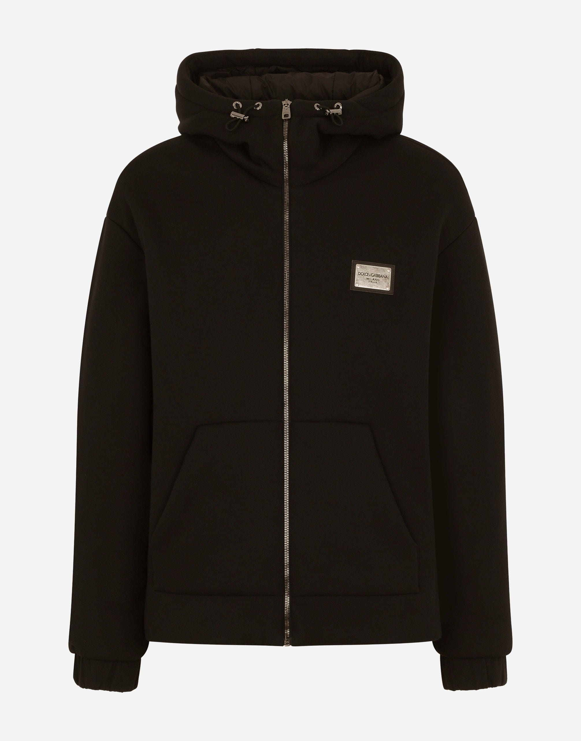 Dolce & Gabbana Logo Cotton Hooded Bomber Jacket