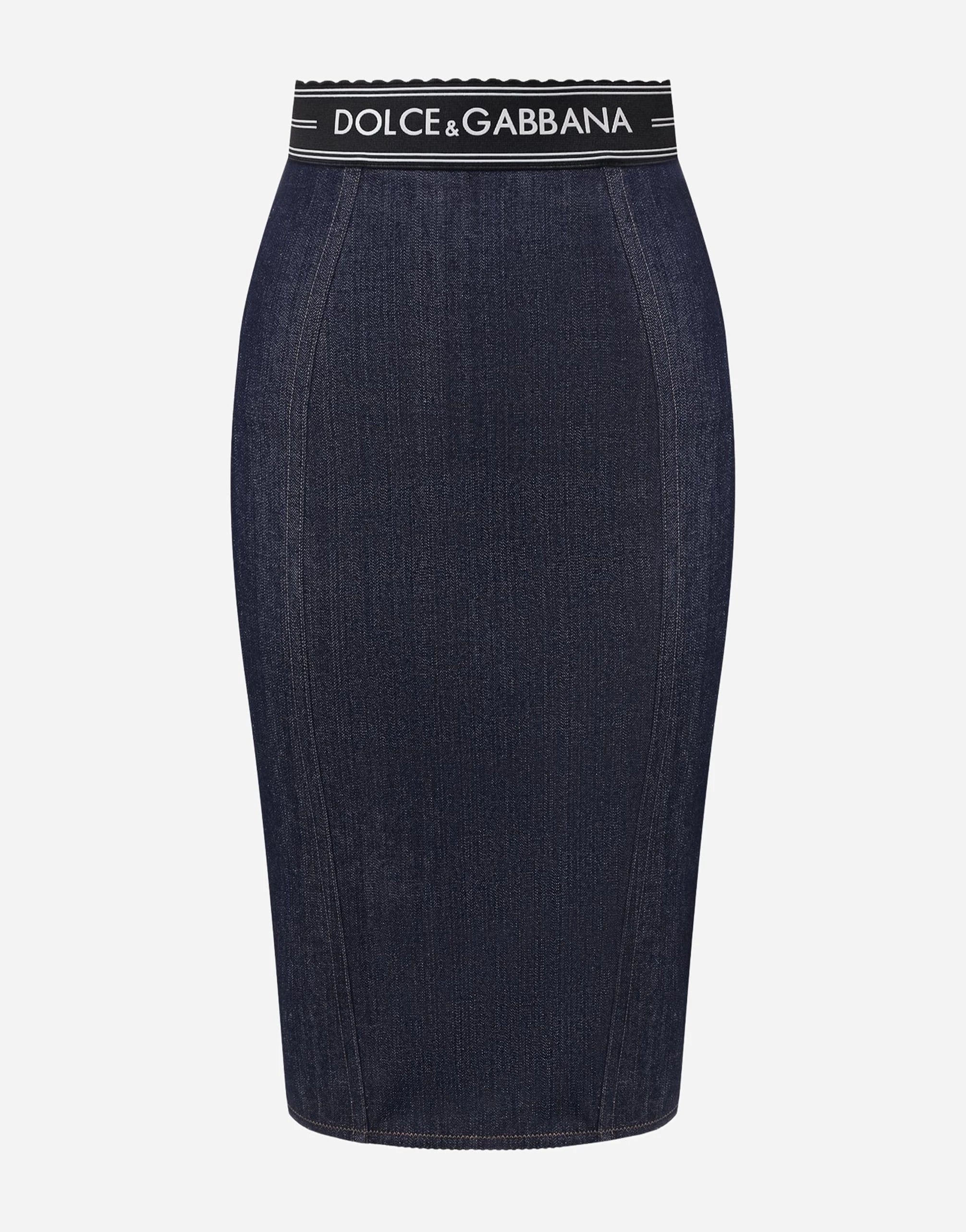 Dolce & Gabbana Logo Denim Skirt