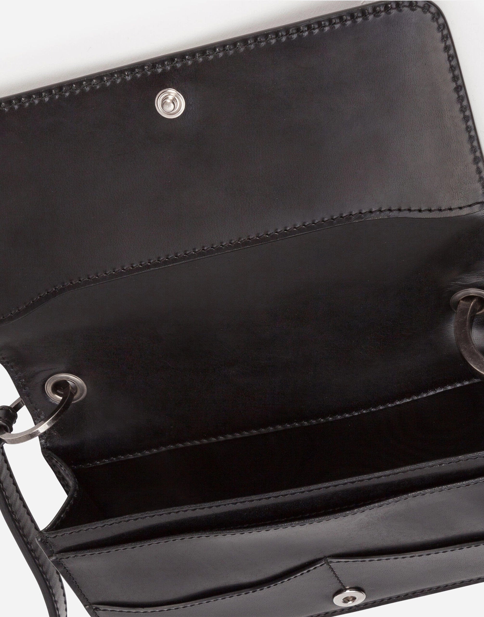 Dolce & Gabbana Logo-Embossed Crossbody Leather Bag