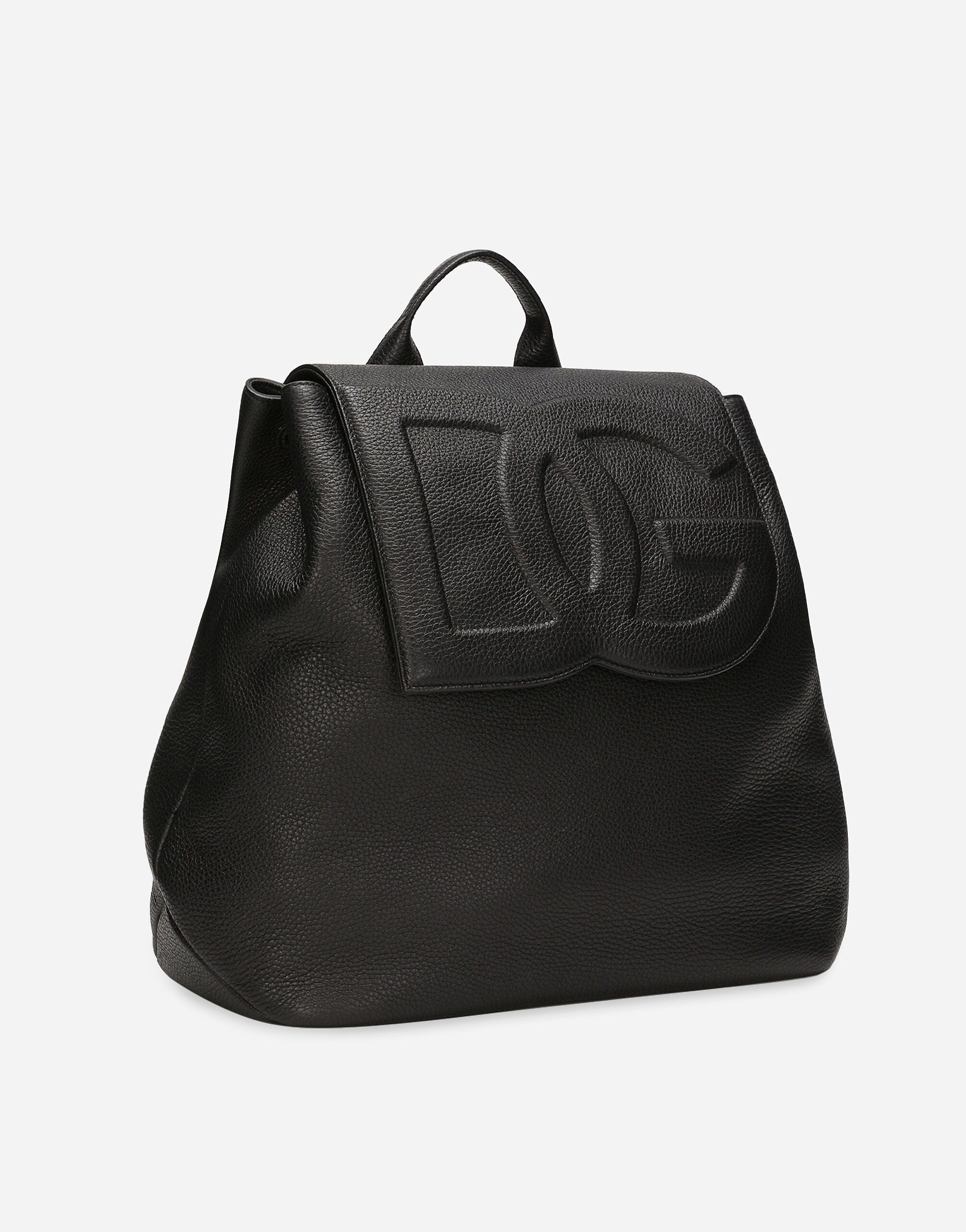 Dolce & Gabbana Logo-Embossed Leather-Blend Backpack