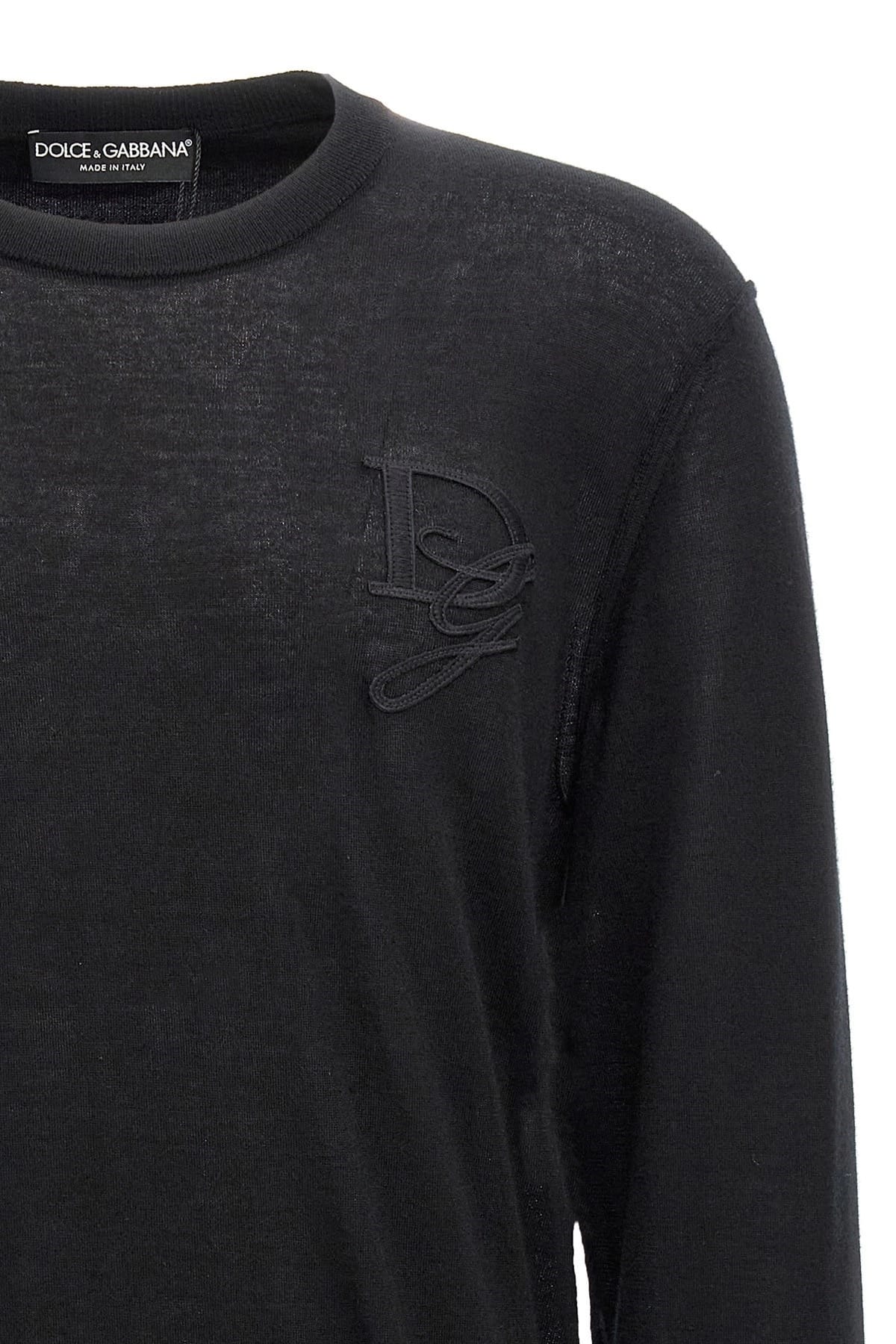 Dolce & Gabbana Logo Embroidered Cashmere Sweater | Sendegaro GR