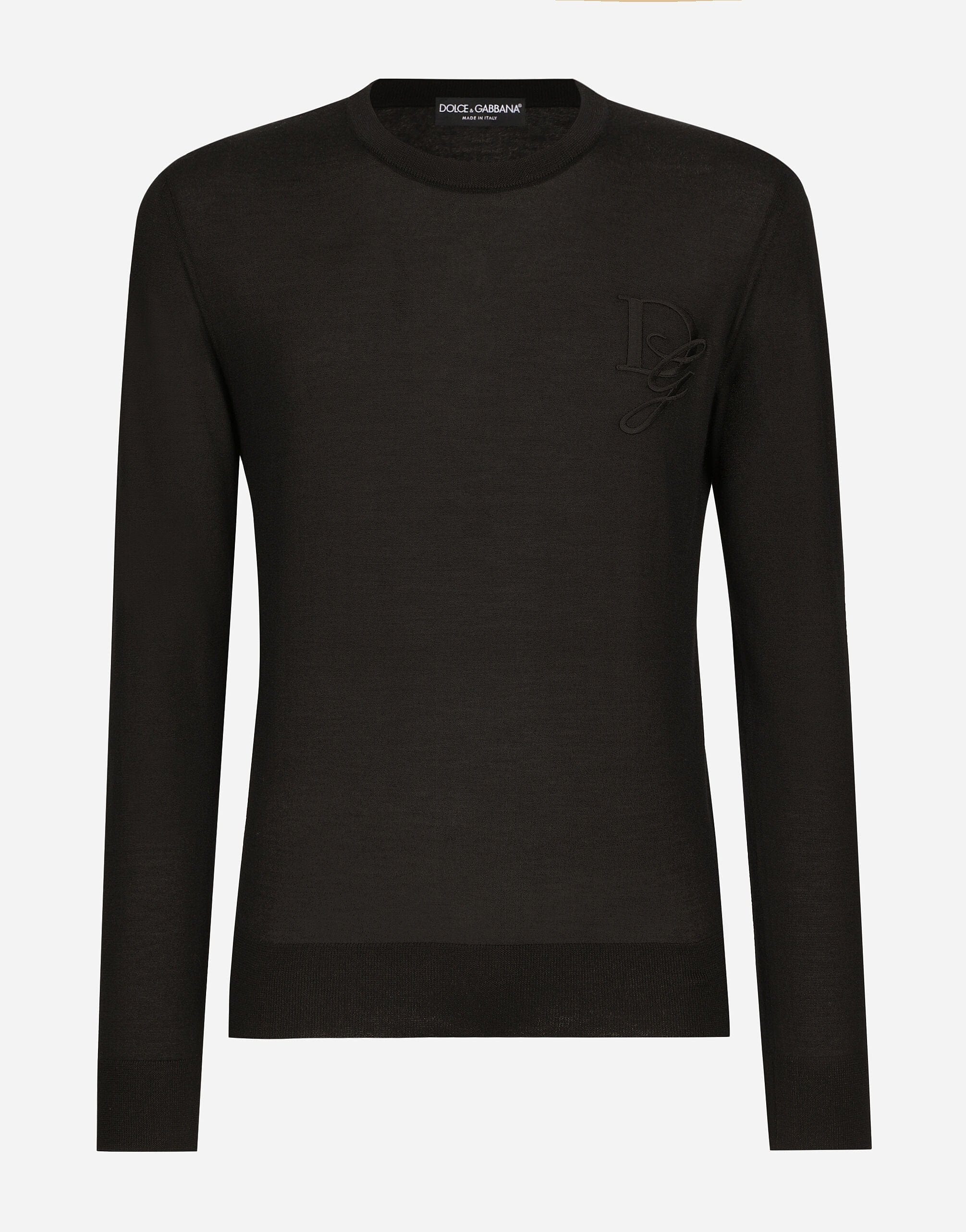 Dolce & Gabbana Logo Embroidered Cashmere Sweater