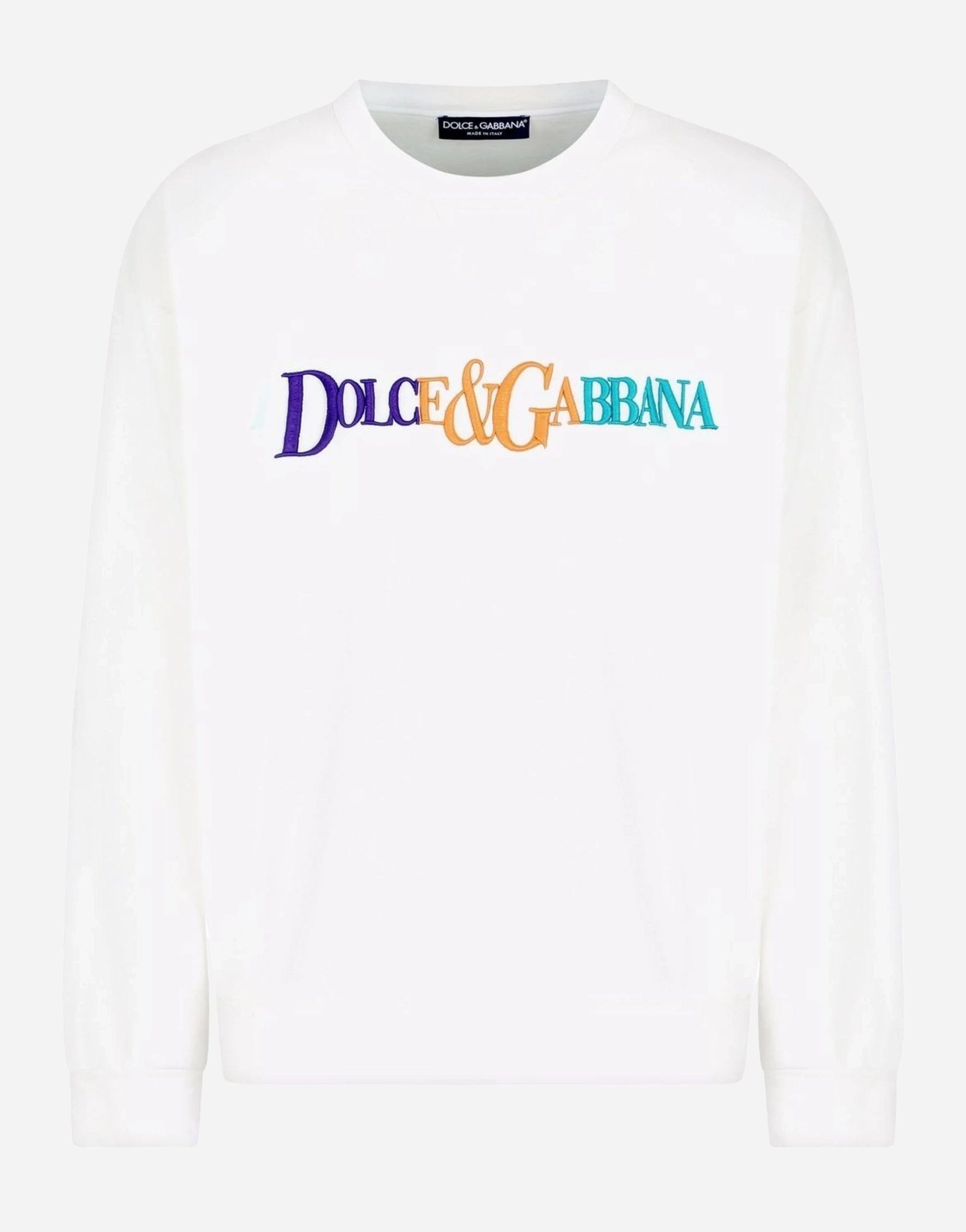 Dolce & Gabbana Logo-Embroidered Cotton Sweatshirt