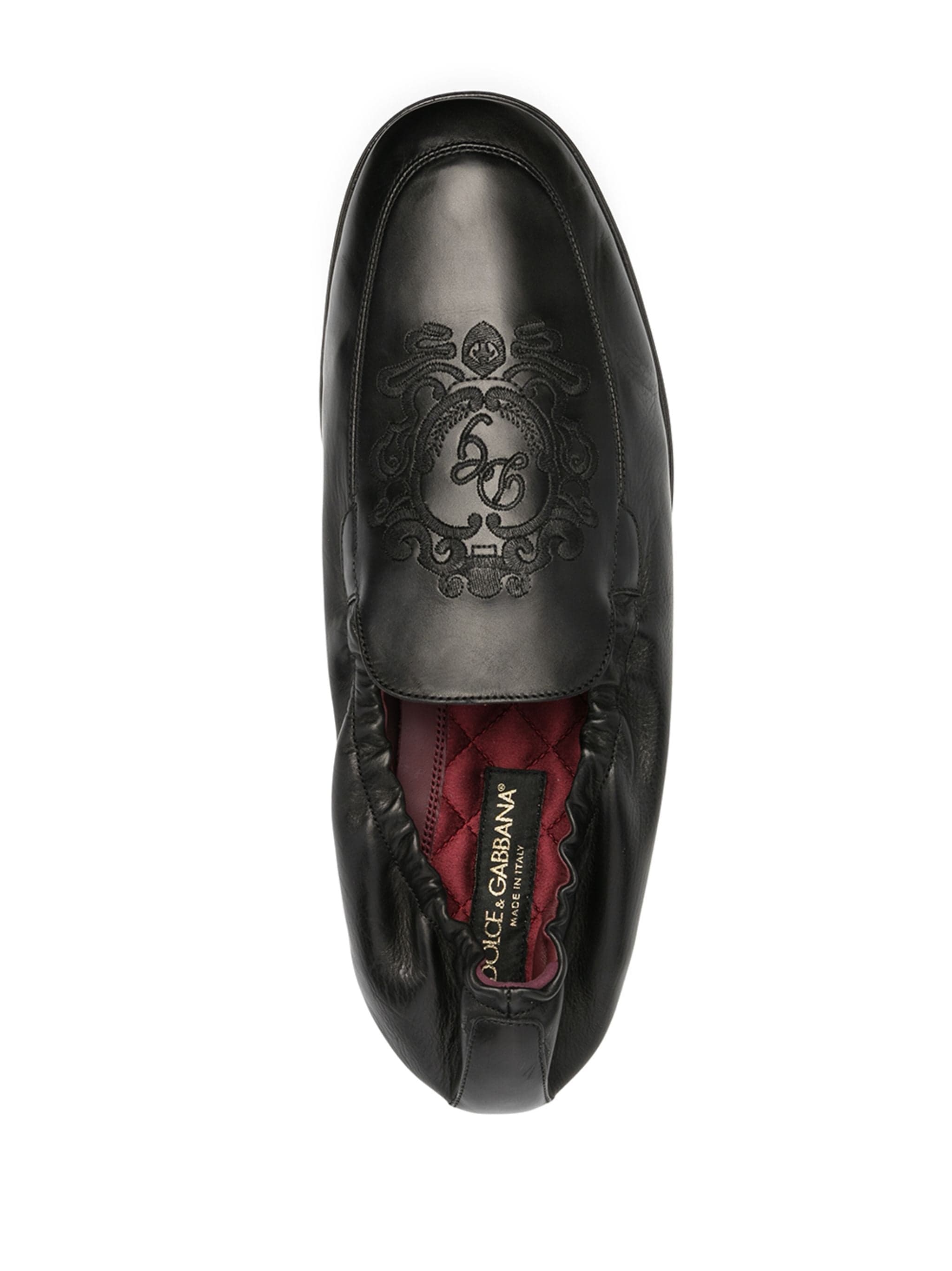 Dolce & Gabbana Logo-Embroidered Loafers