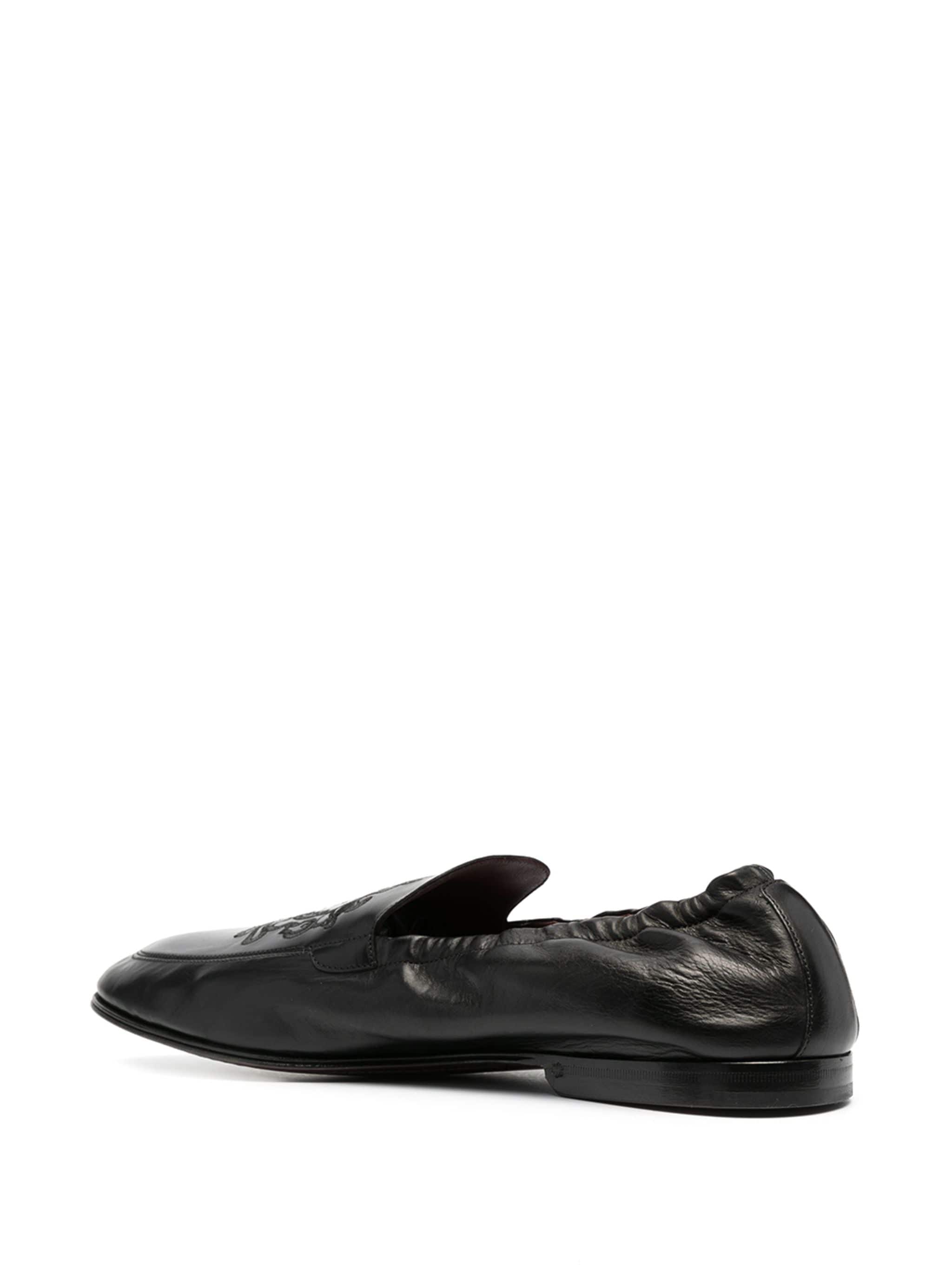 Dolce & Gabbana Logo-Embroidered Loafers