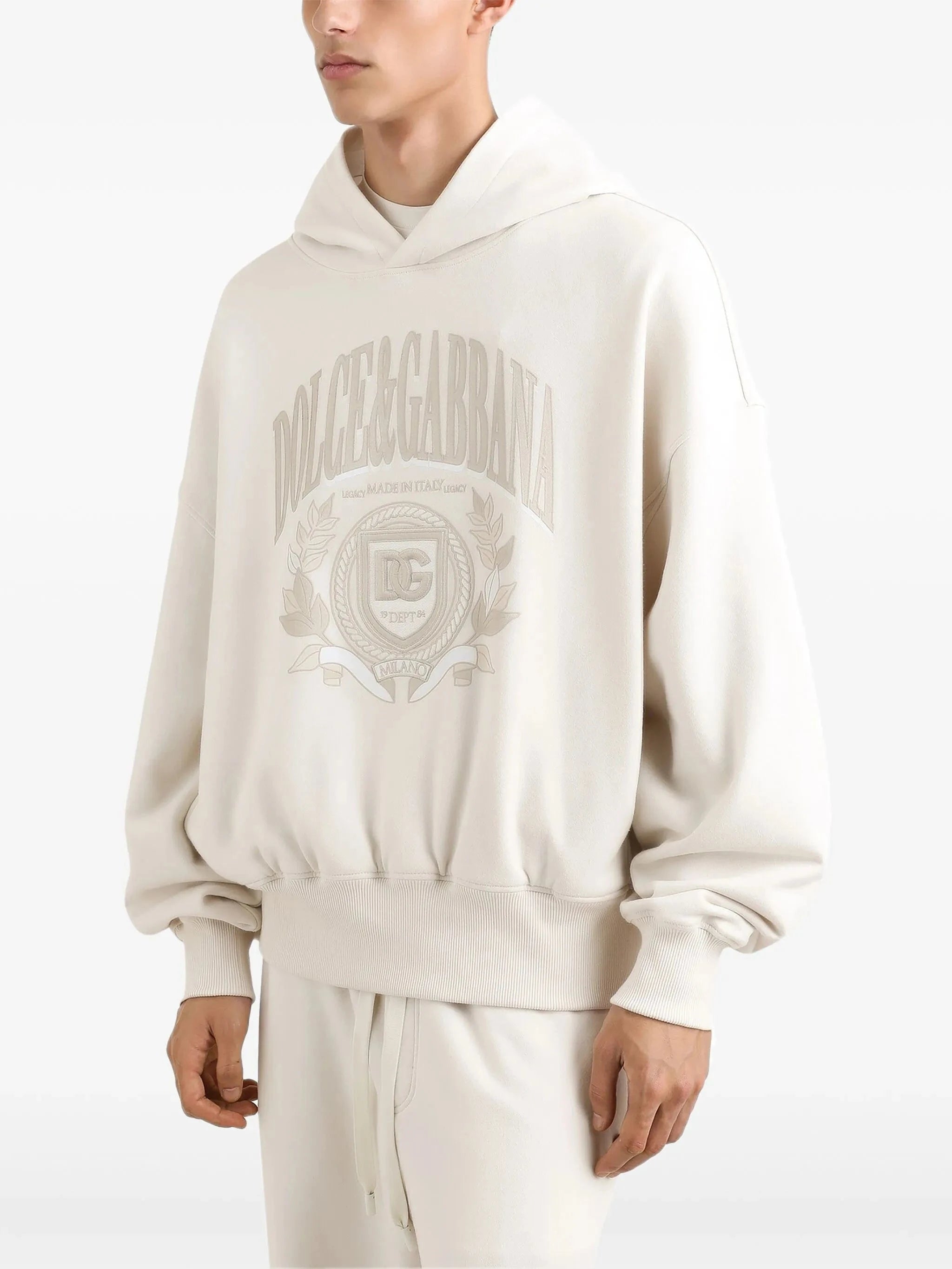 Dolce & Gabbana Logo Embroidery Oversized Hoodie