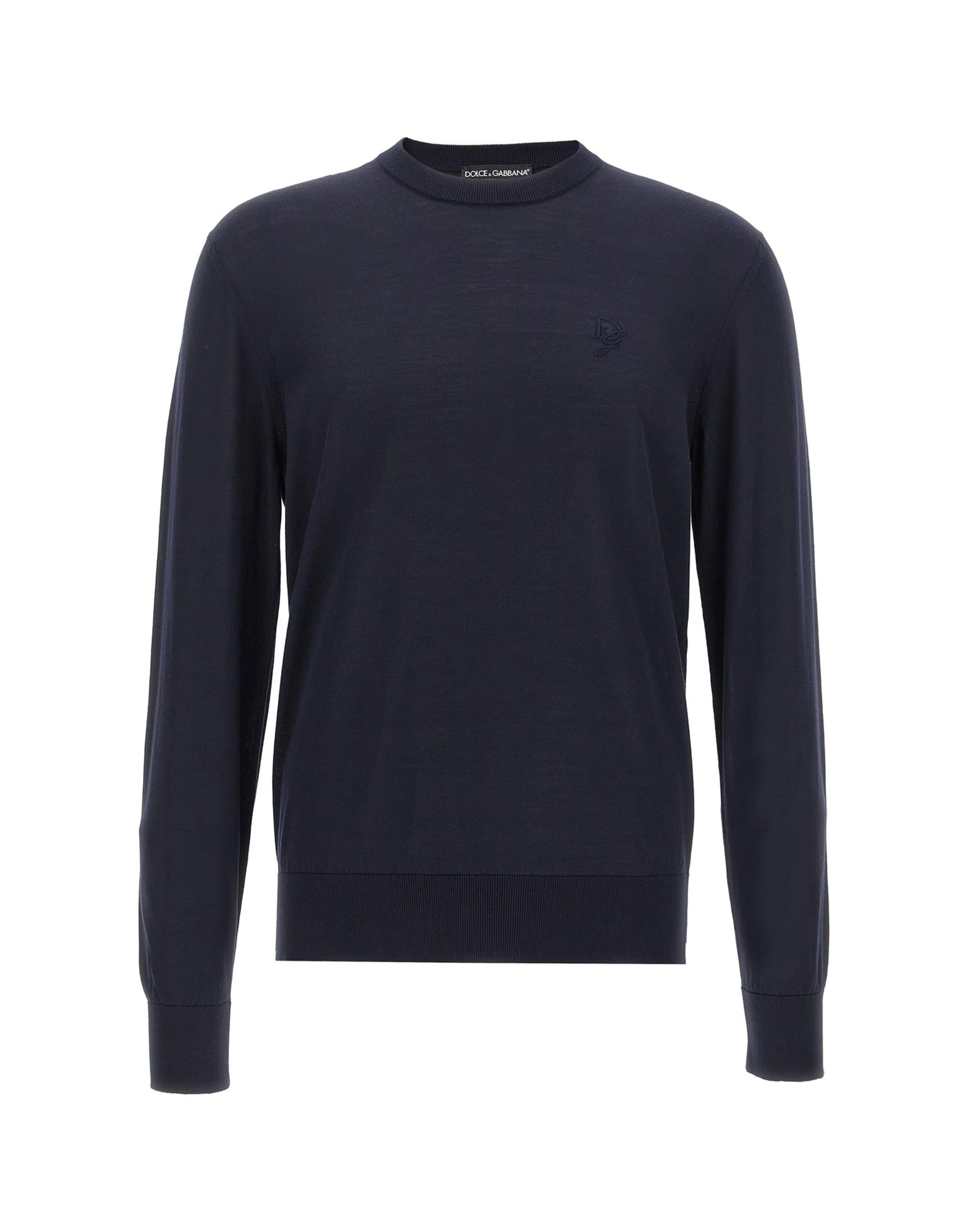 Dolce & Gabbana Dolce & Gabbana Logo Embroidery Silk Sweater