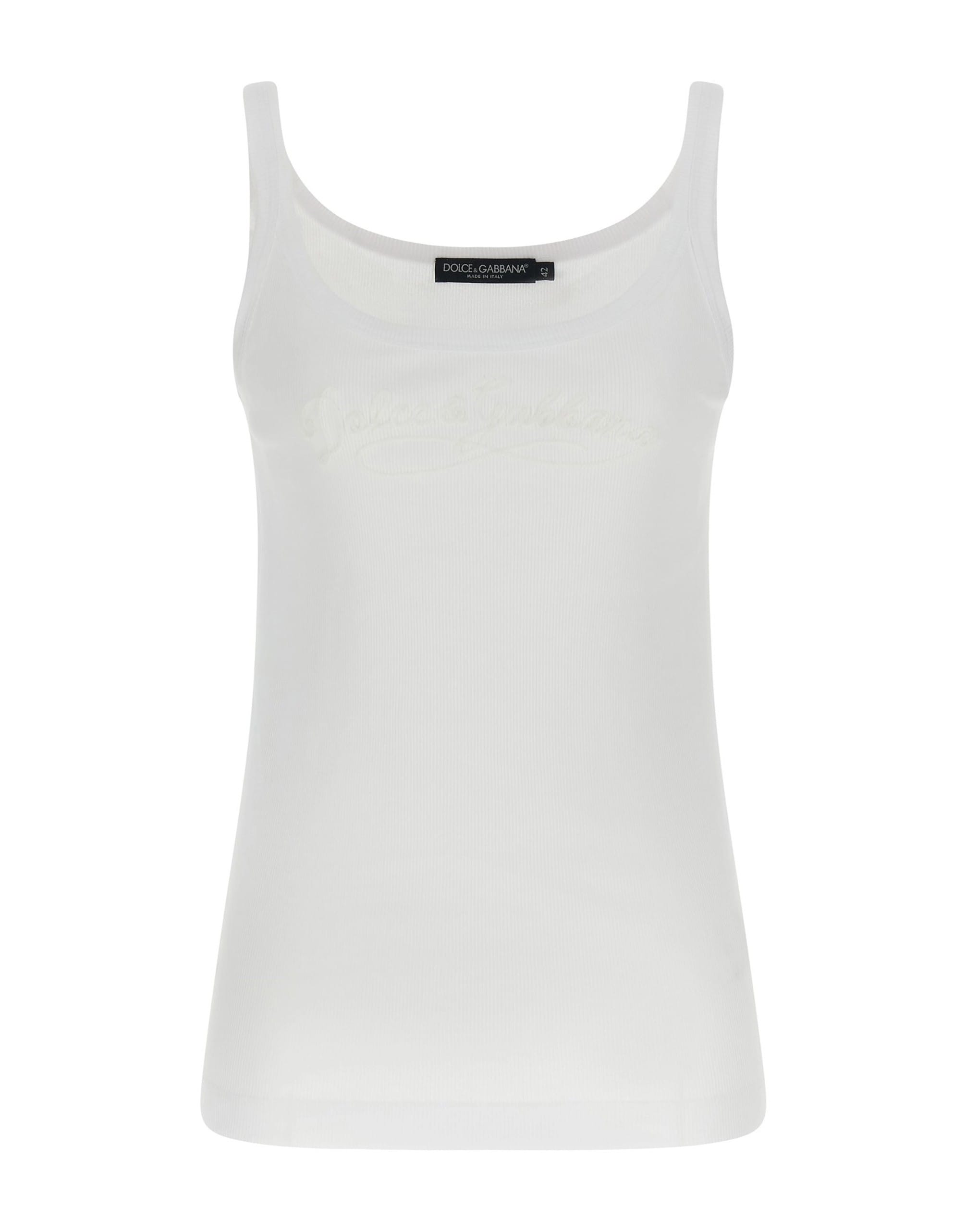 Dolce & Gabbana Dolce & Gabbana Logo Embroidery Tank Top