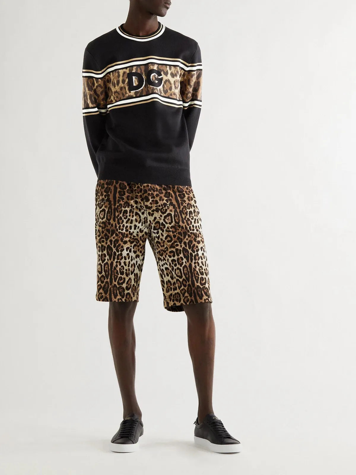 Dolce & Gabbana Dolce & Gabbana Logo-Jacquard Striped Sweater