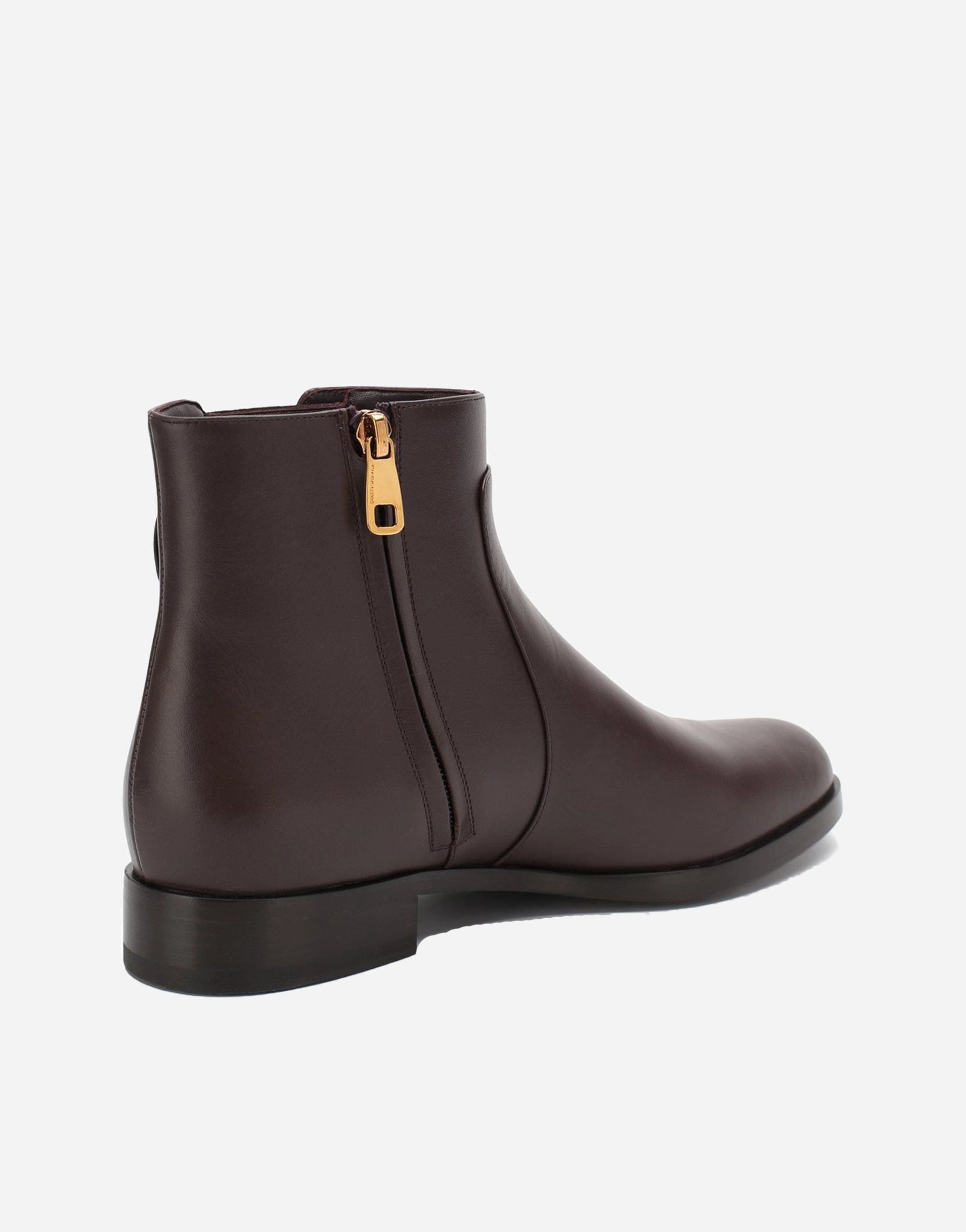 Dolce & Gabbana Logo Leather Chelsea Boots