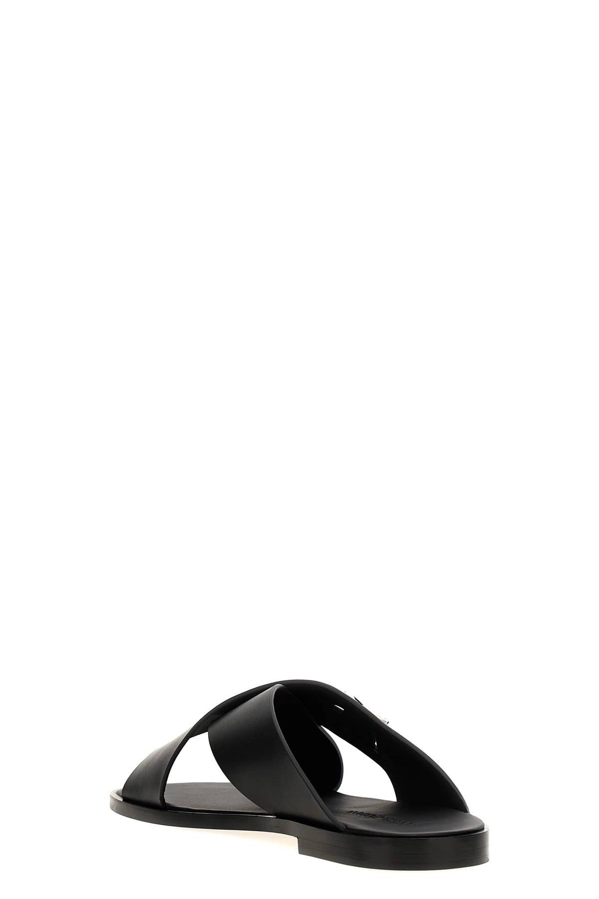 Dolce & Gabbana Dolce & Gabbana Logo Leather Sandals