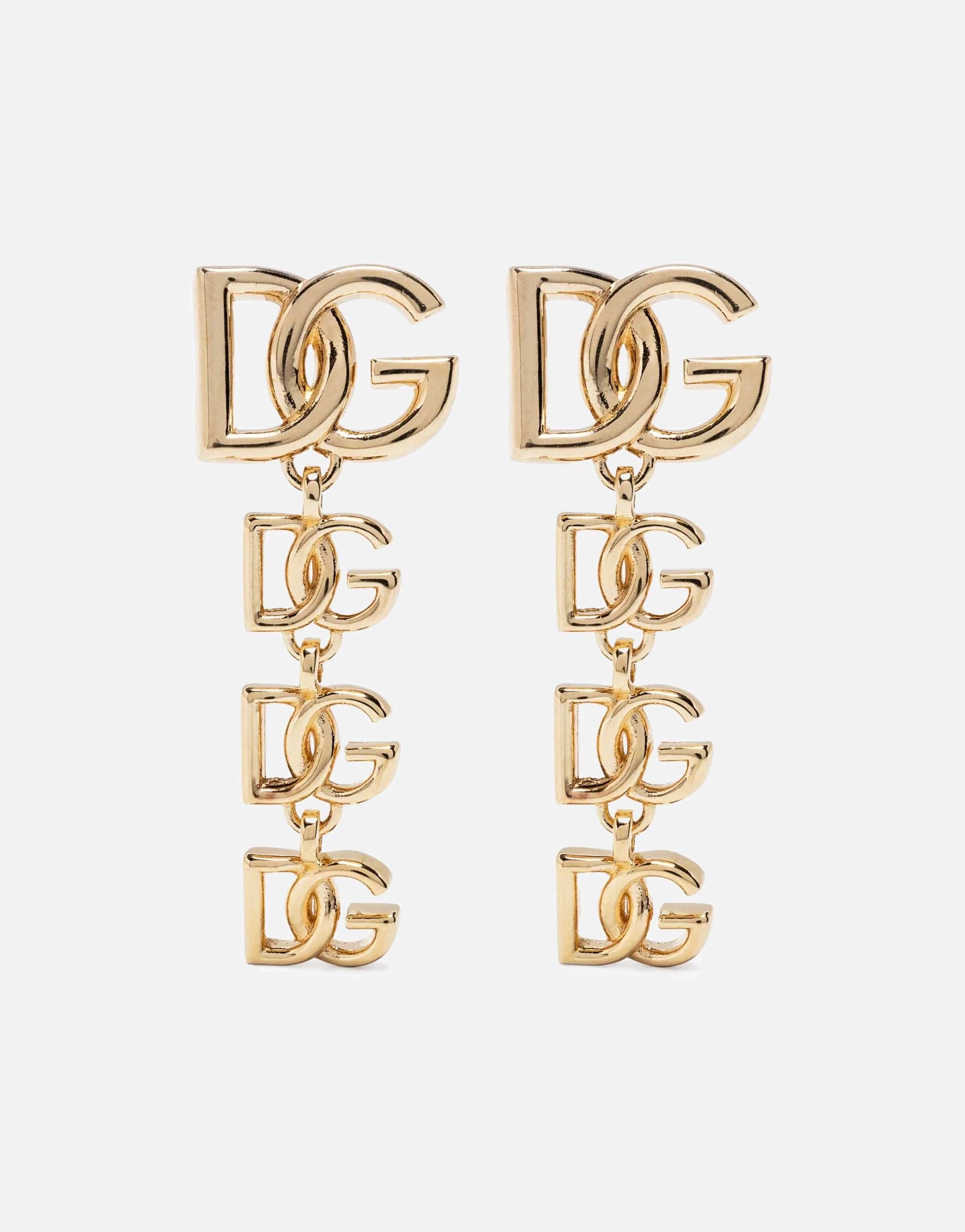 Dolce & Gabbana Logo Lettering Drop Earrings