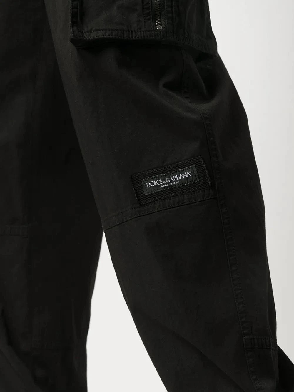 Dolce & Gabbana Logo Patch Cotton Cargo Pants