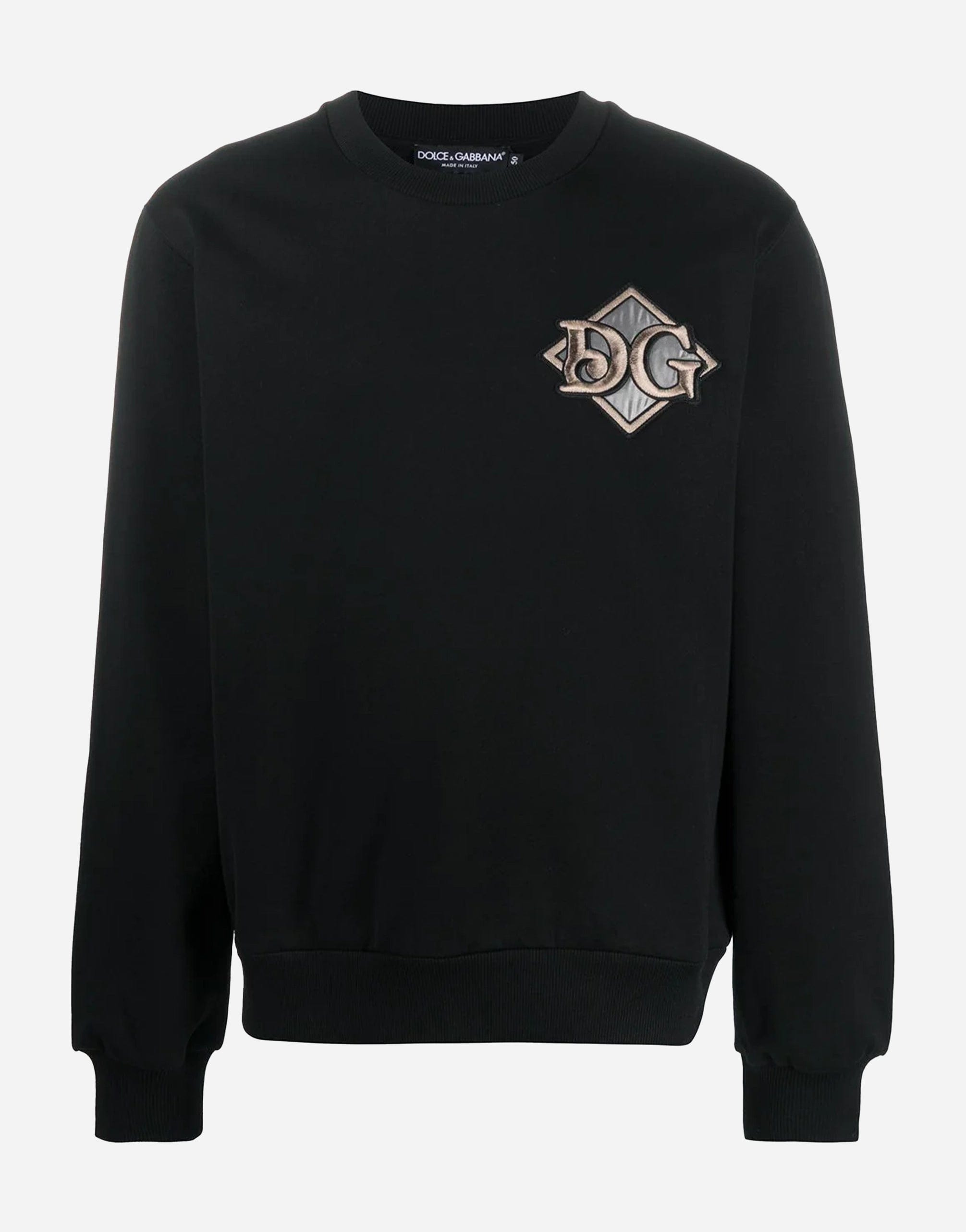 Dolce & Gabbana Logo Patch Cotton Sweatshirt