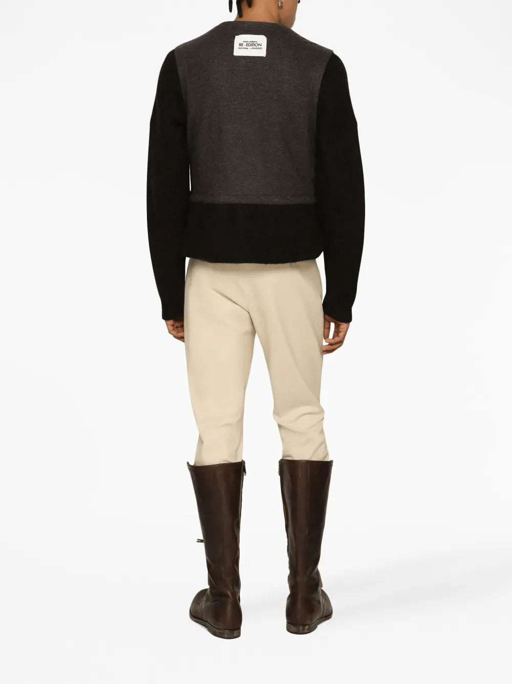 Dolce & Gabbana Dolce & Gabbana Logo-Patch High-Waisted Trousers