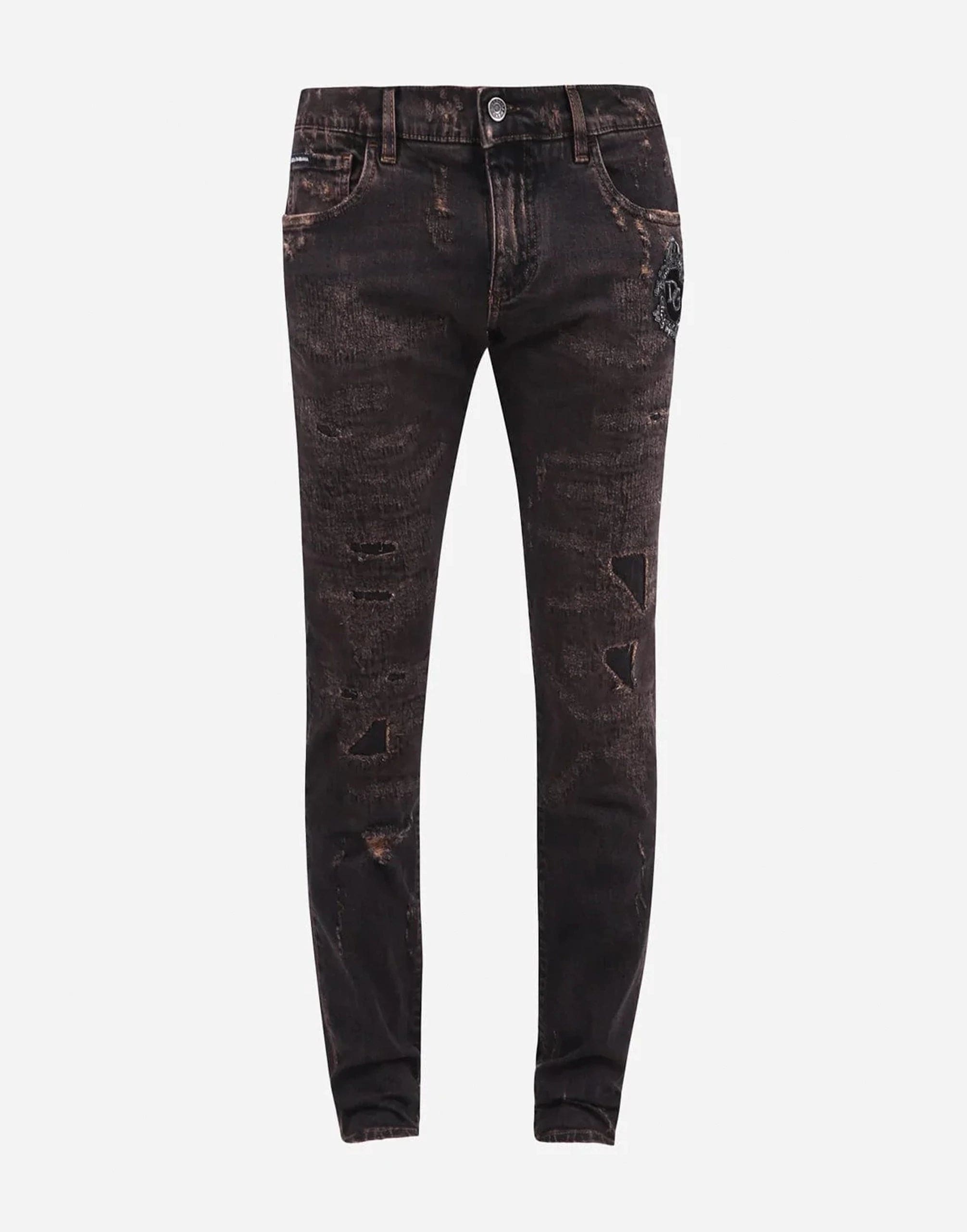 Dolce & Gabbana Logo-Patch Skinny Jeans