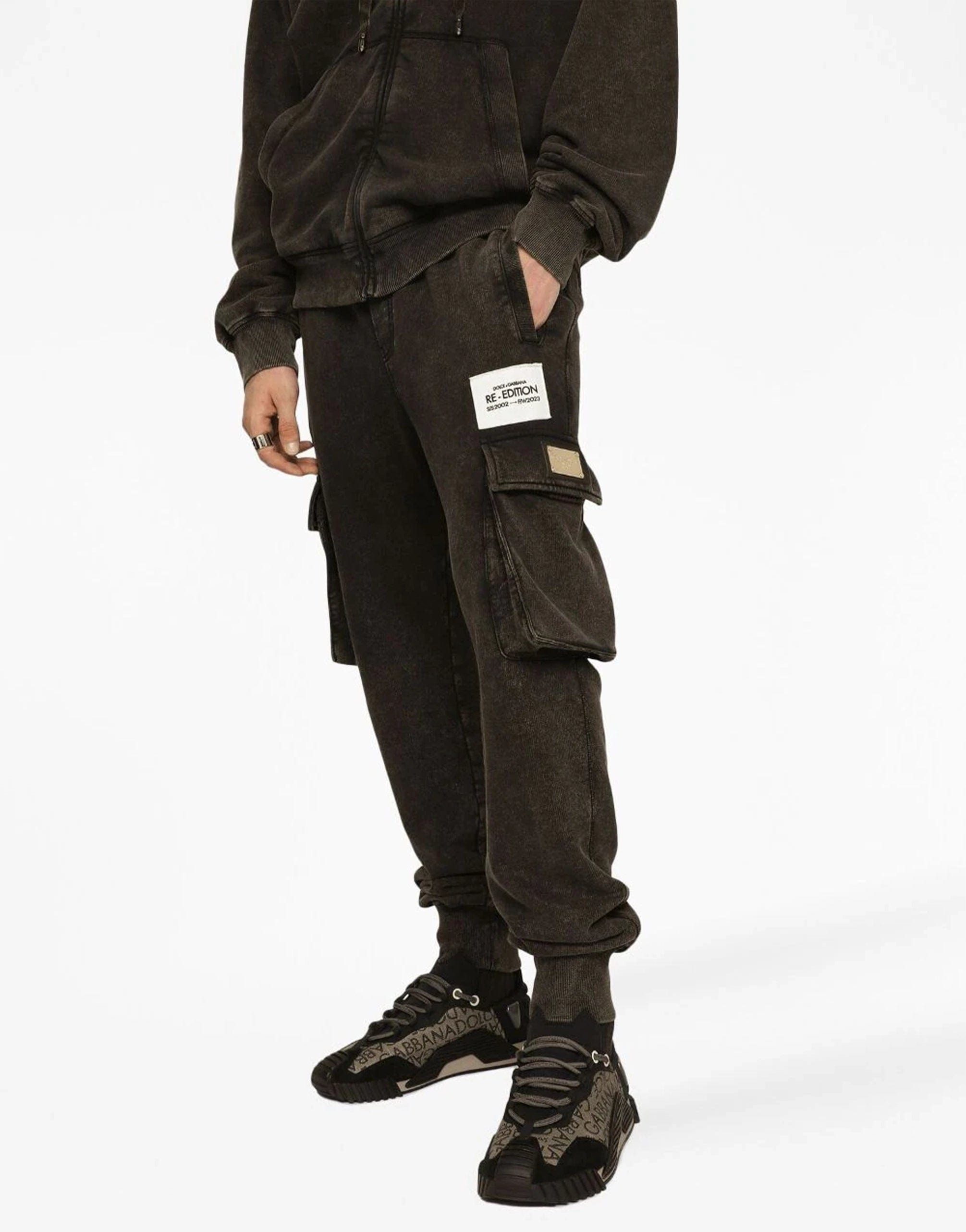 Dolce & Gabbana Logo-Patch Tapered Cargo Track Pants