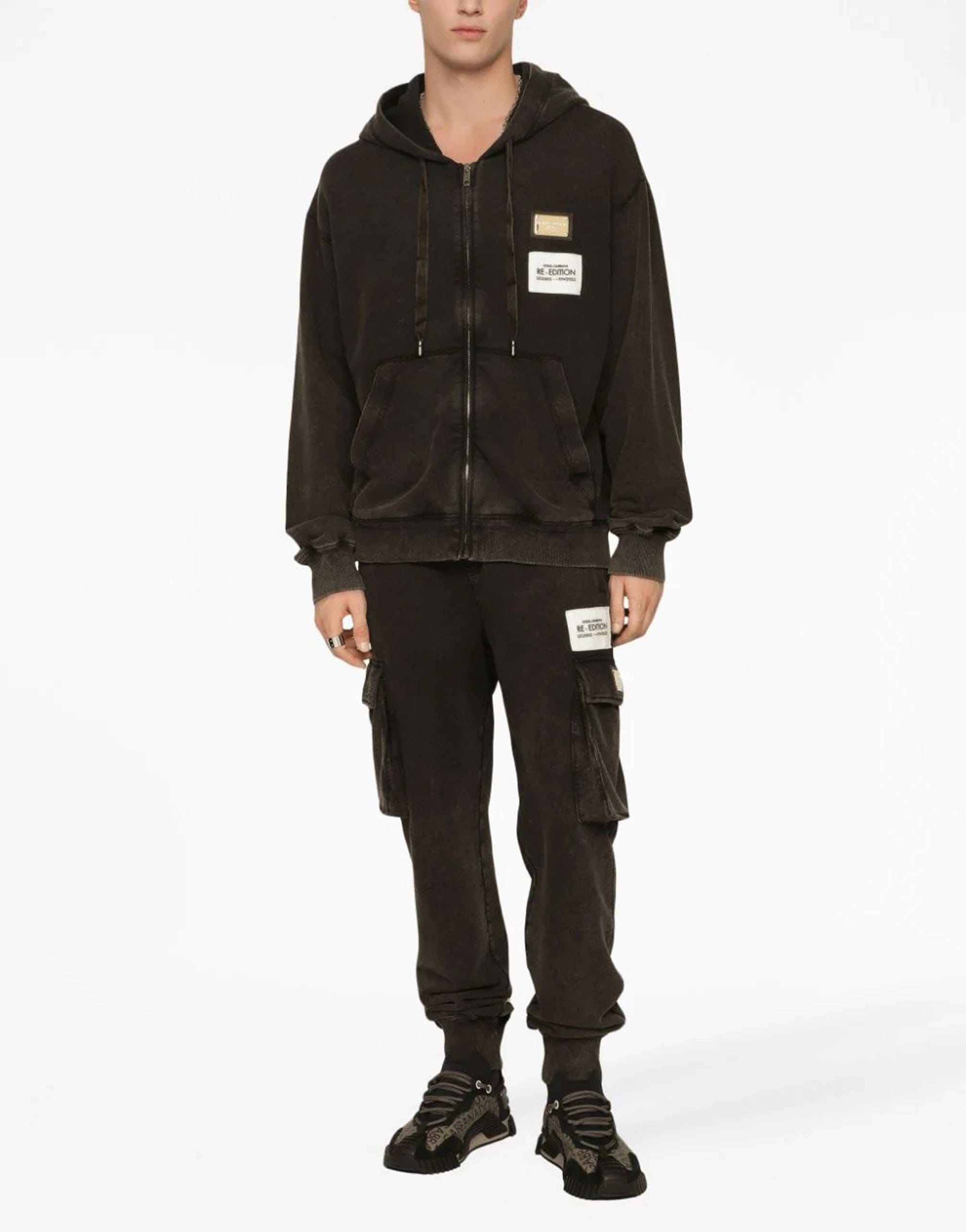 Dolce & Gabbana Logo-Patch Tapered Cargo Track Pants