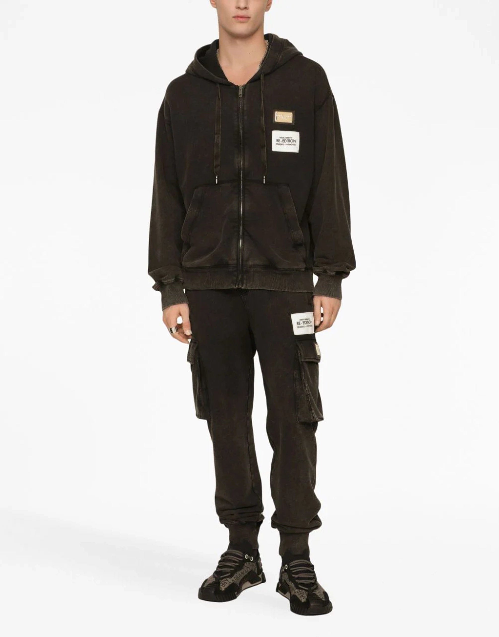 Dolce & Gabbana Logo-Patch Zipped Hoodie