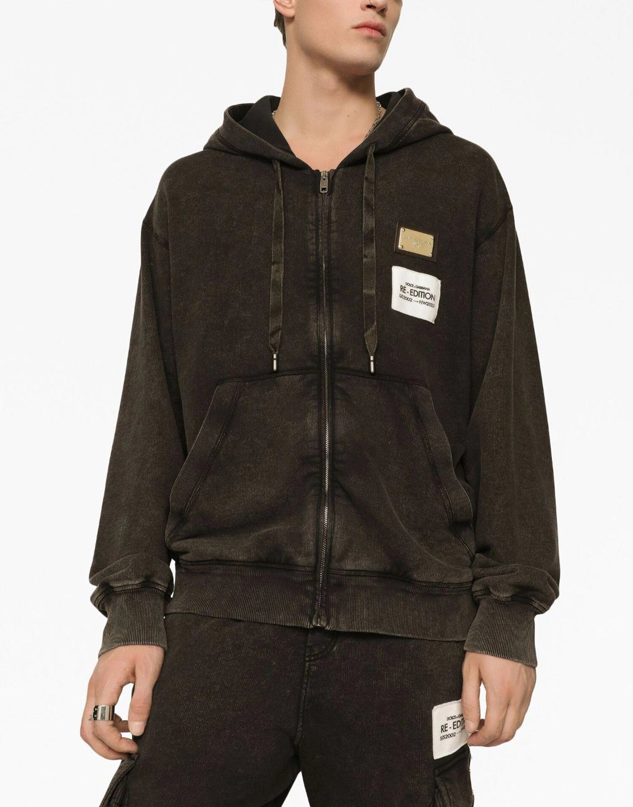 Dolce & Gabbana Logo-Patch Zipped Hoodie