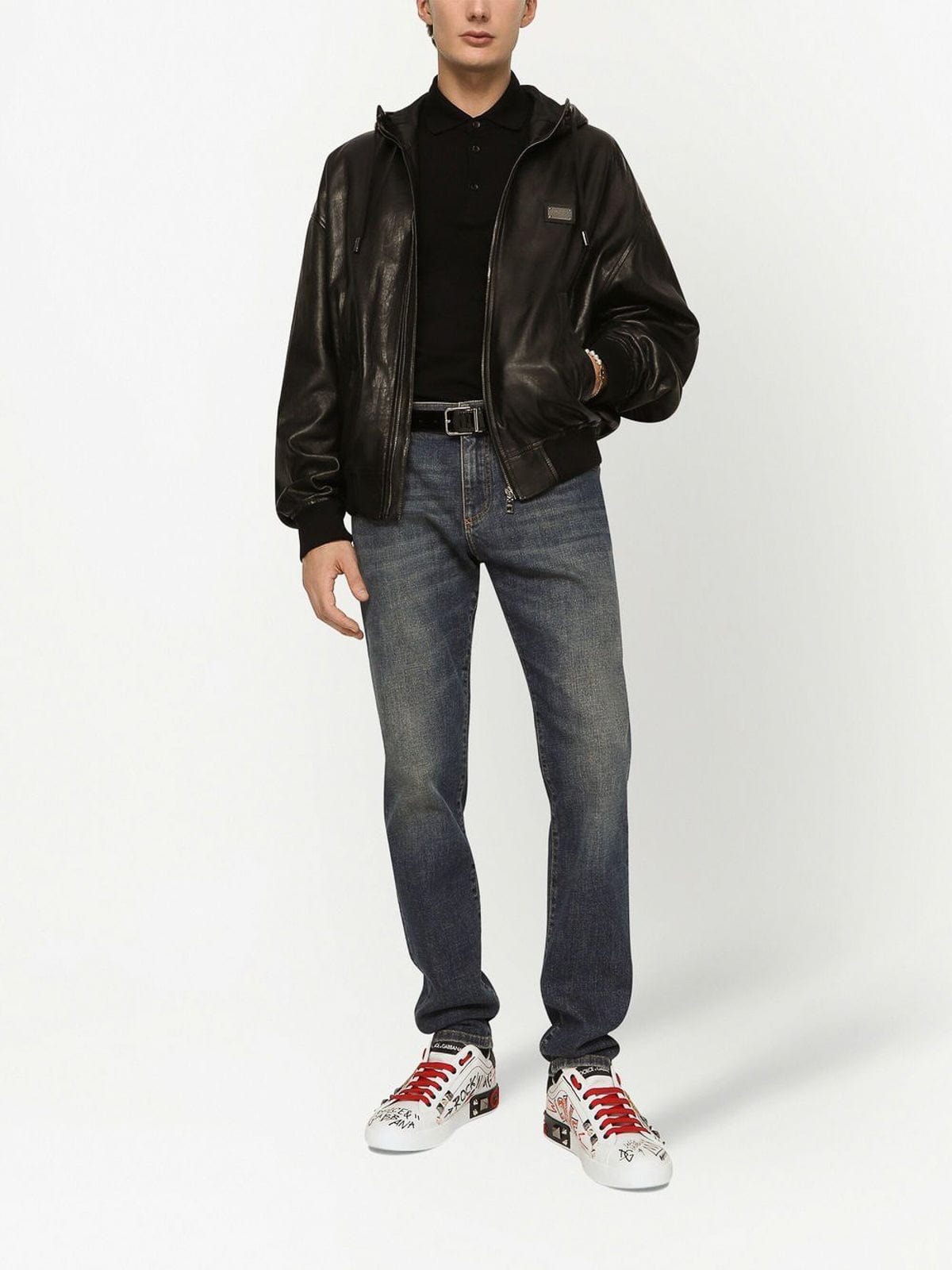 Dolce & Gabbana Logo Piqué Polo-Shirt