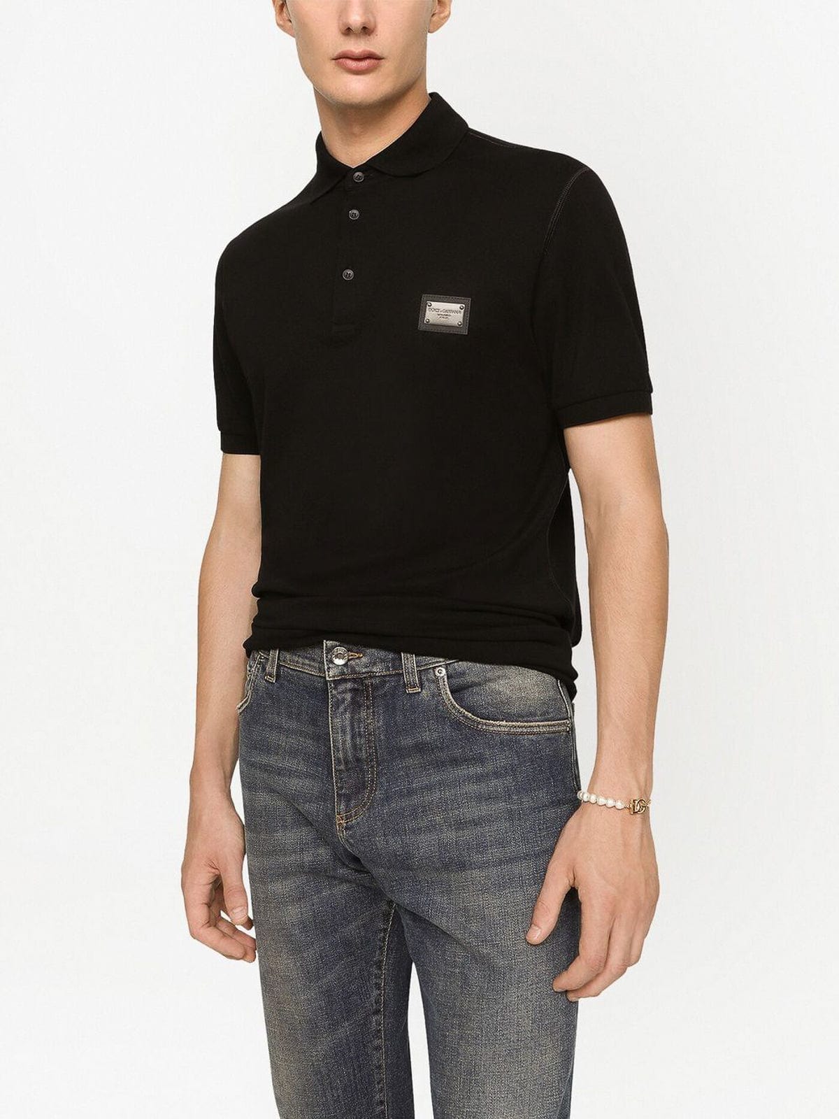 Dolce & Gabbana Logo Piqué Polo-Shirt