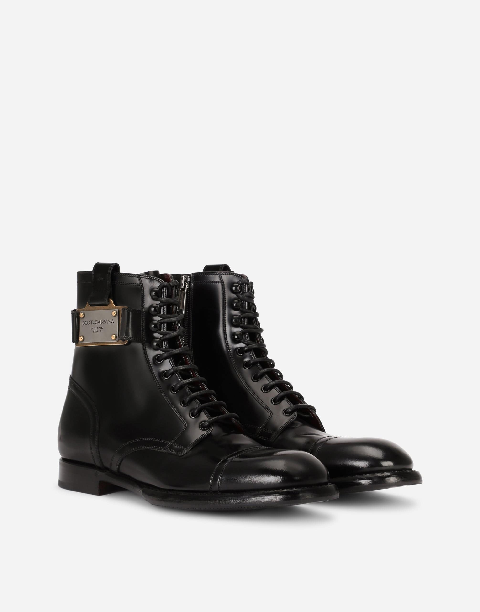 Dolce & Gabbana Logo-Plaque Ankle Boots