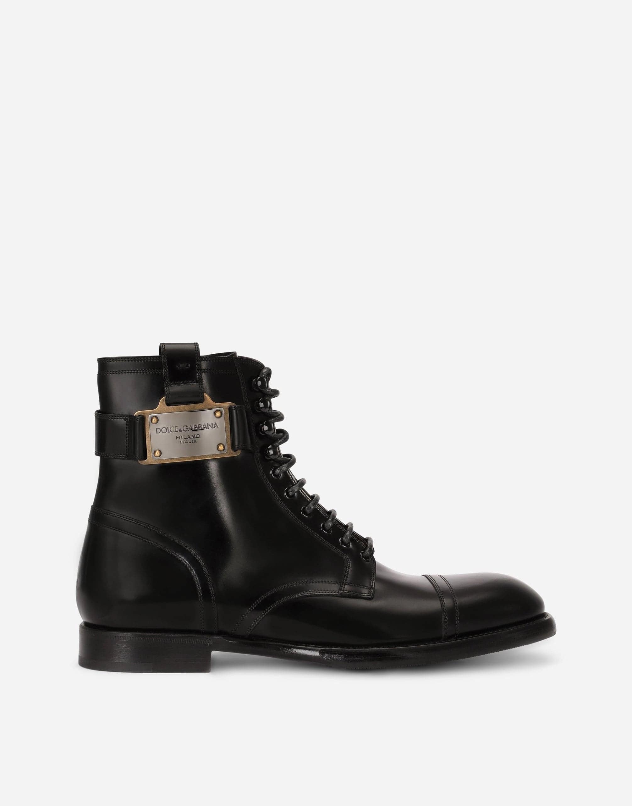 Dolce & Gabbana Logo-Plaque Ankle Boots