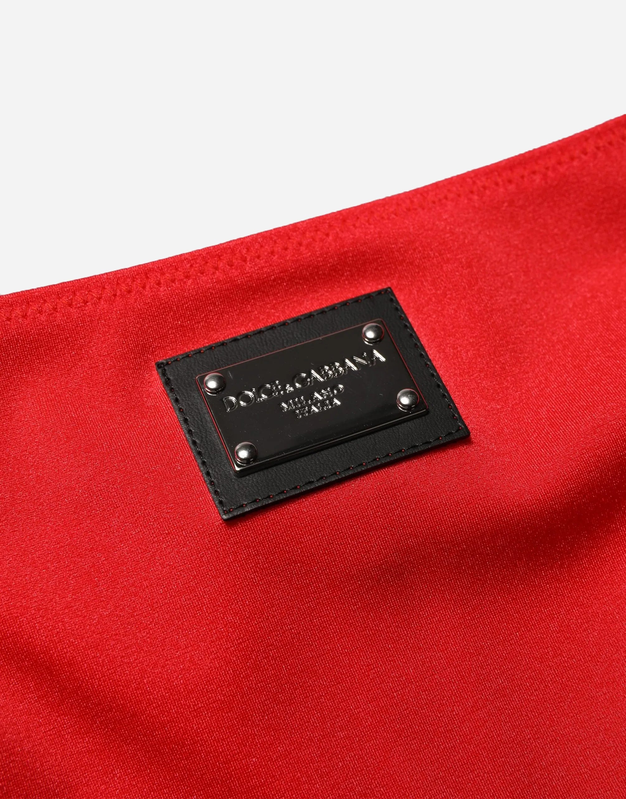 Dolce & Gabbana Logo Plaque Bodycon Mini Dress