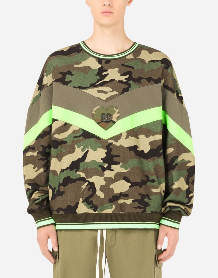 Dolce & Gabbana Logo-Plaque Camouflage-Print Sweatshirt