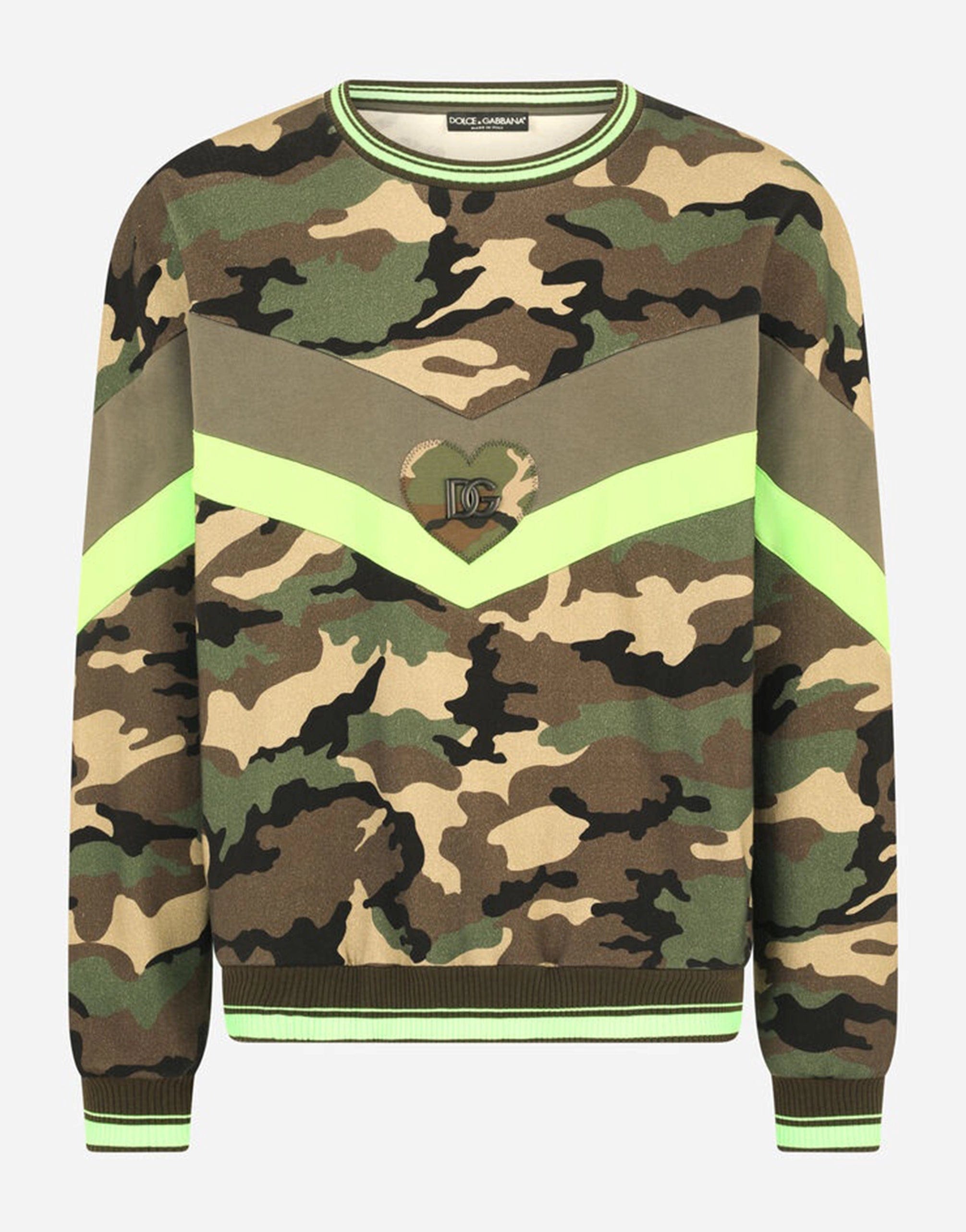 Dolce & Gabbana Logo-Plaque Camouflage-Print Sweatshirt