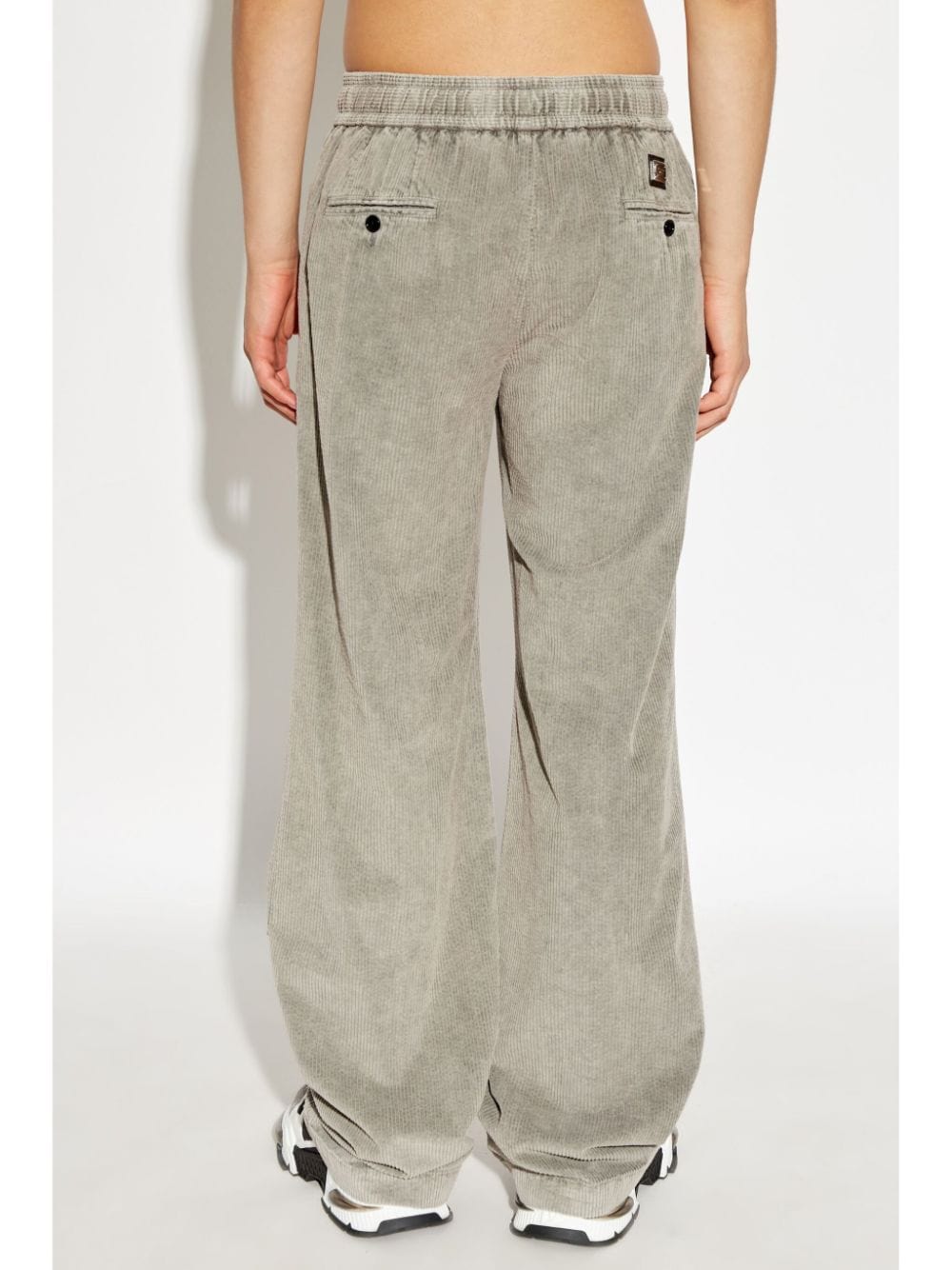 Dolce & Gabbana Logo-Plaque Corduroy Pants