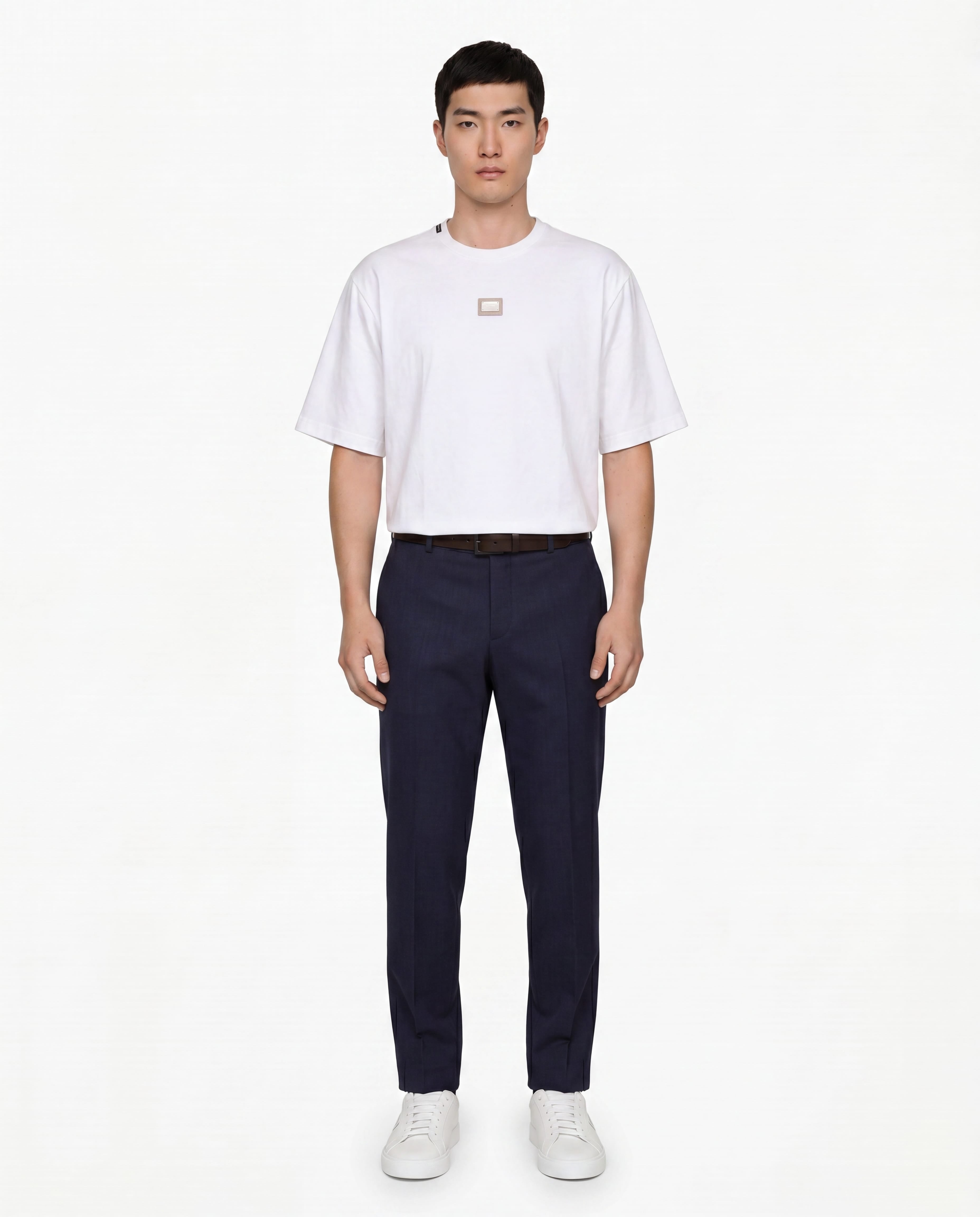 Dolce & Gabbana Logo Plaque Cotton T-Shirt - alternate view
