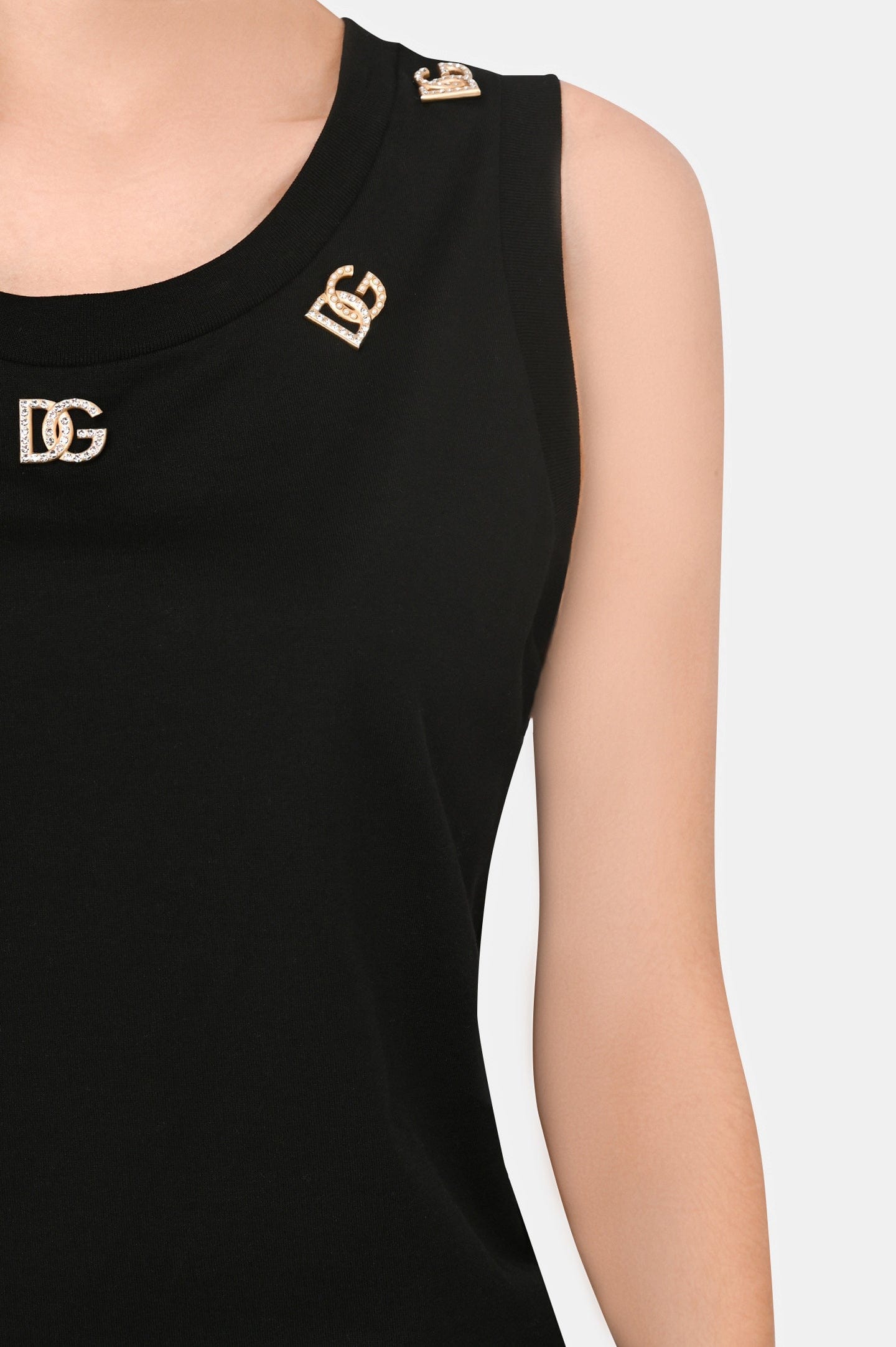 Dolce & Gabbana Logo Plaque Crewneck Tank Top