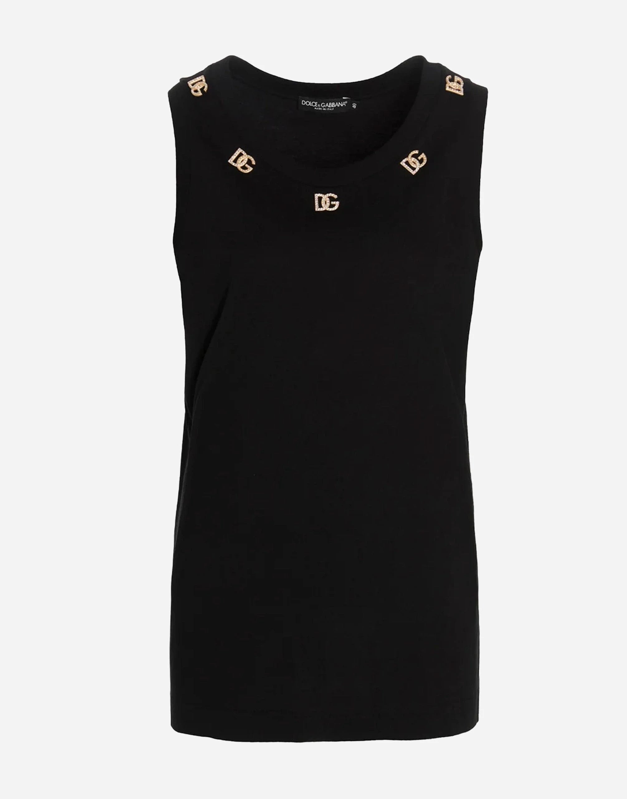 Dolce & Gabbana Logo Plaque Crewneck Tank Top