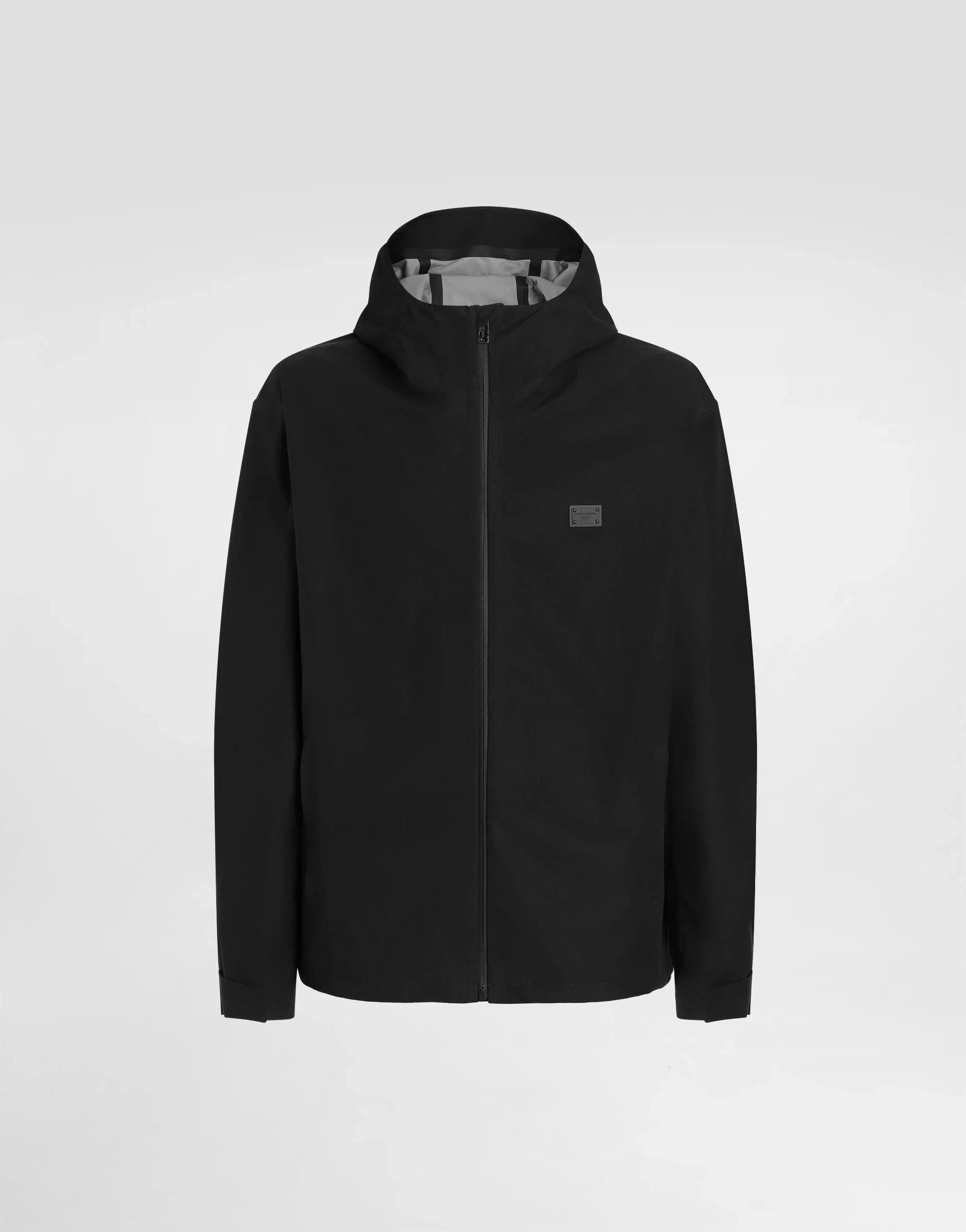 Dolce & Gabbana Logo-Plaque Hooded Jacket