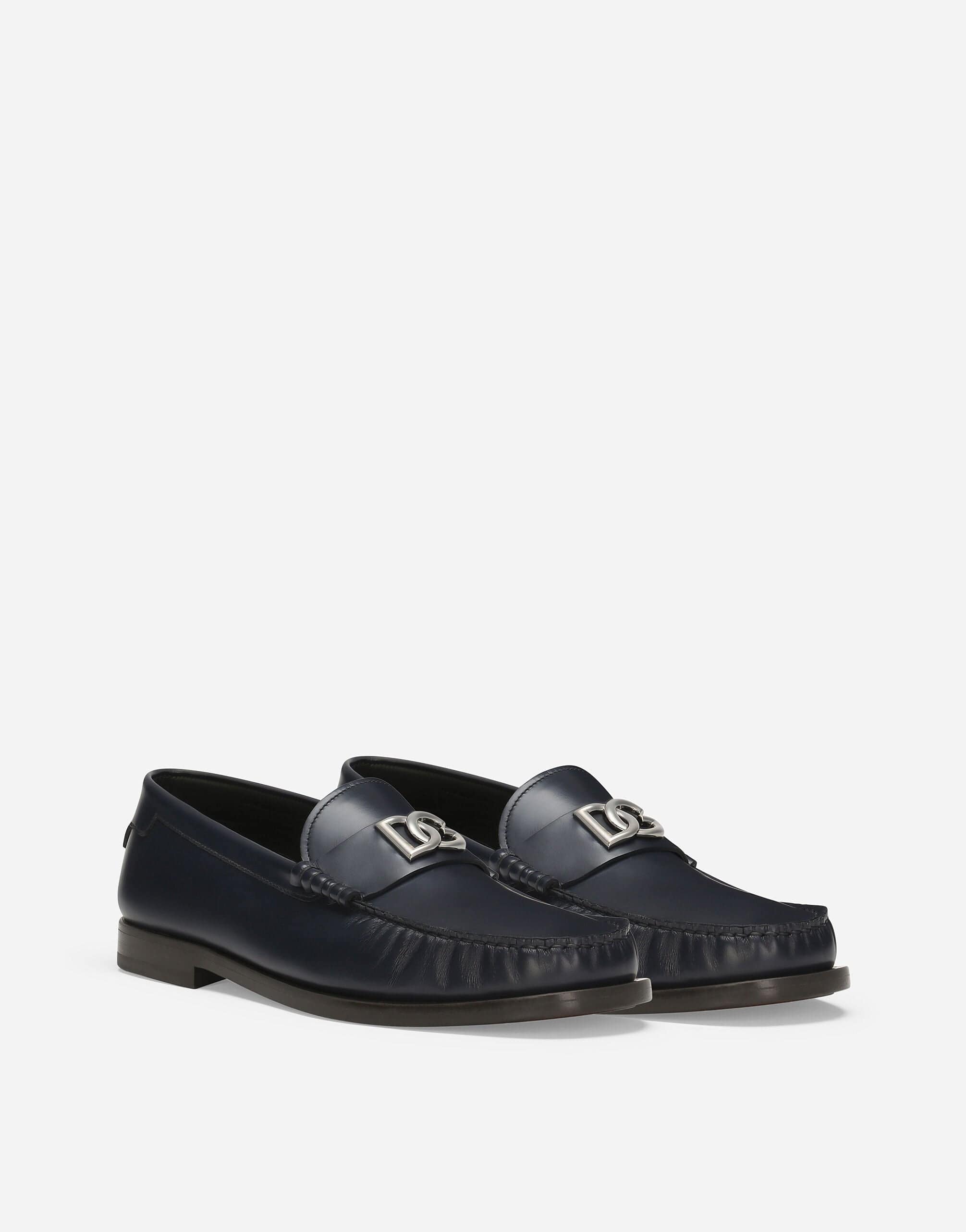 Dolce & Gabbana Logo-Plaque Leather Loafers