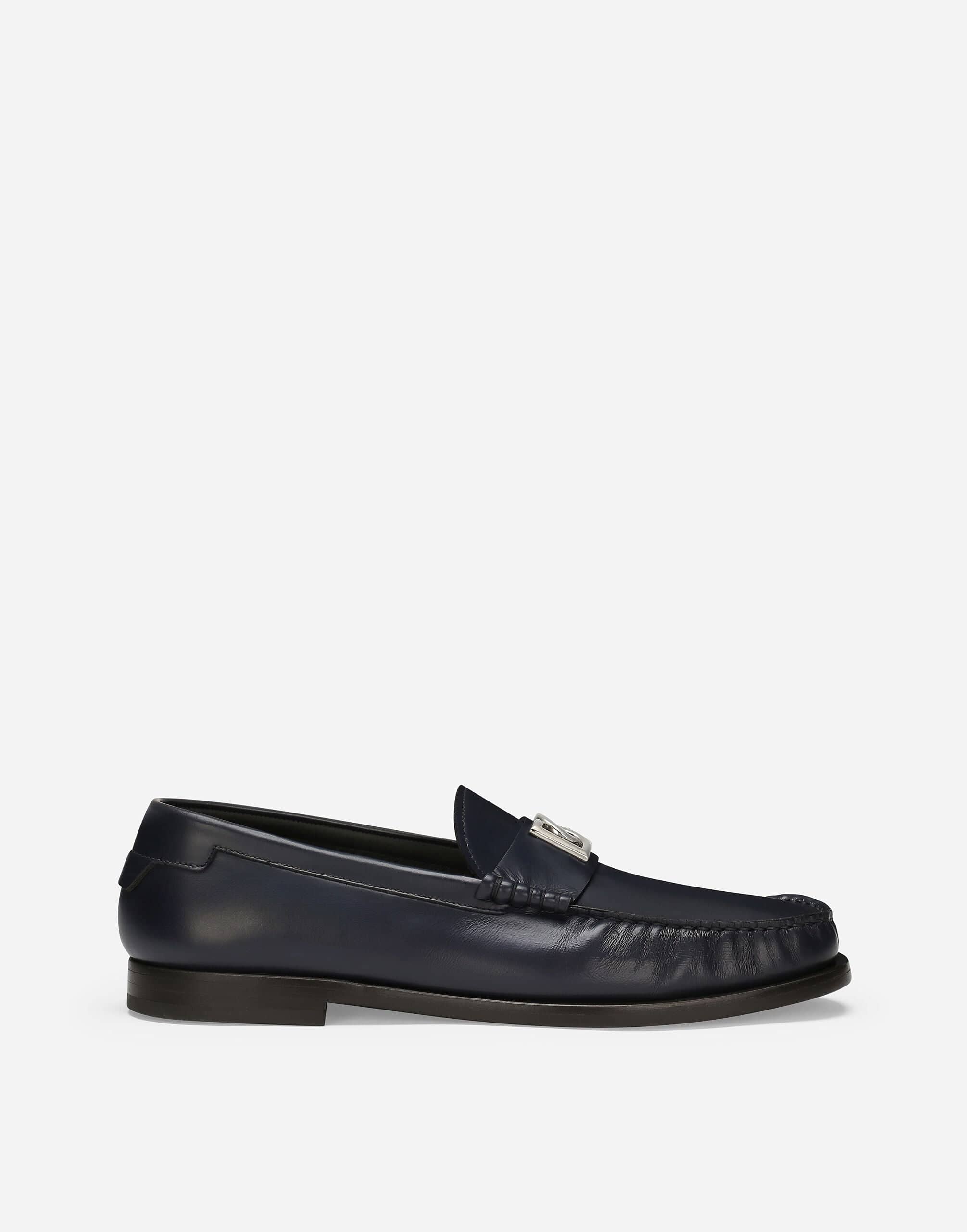 Dolce & Gabbana Logo-Plaque Leather Loafers