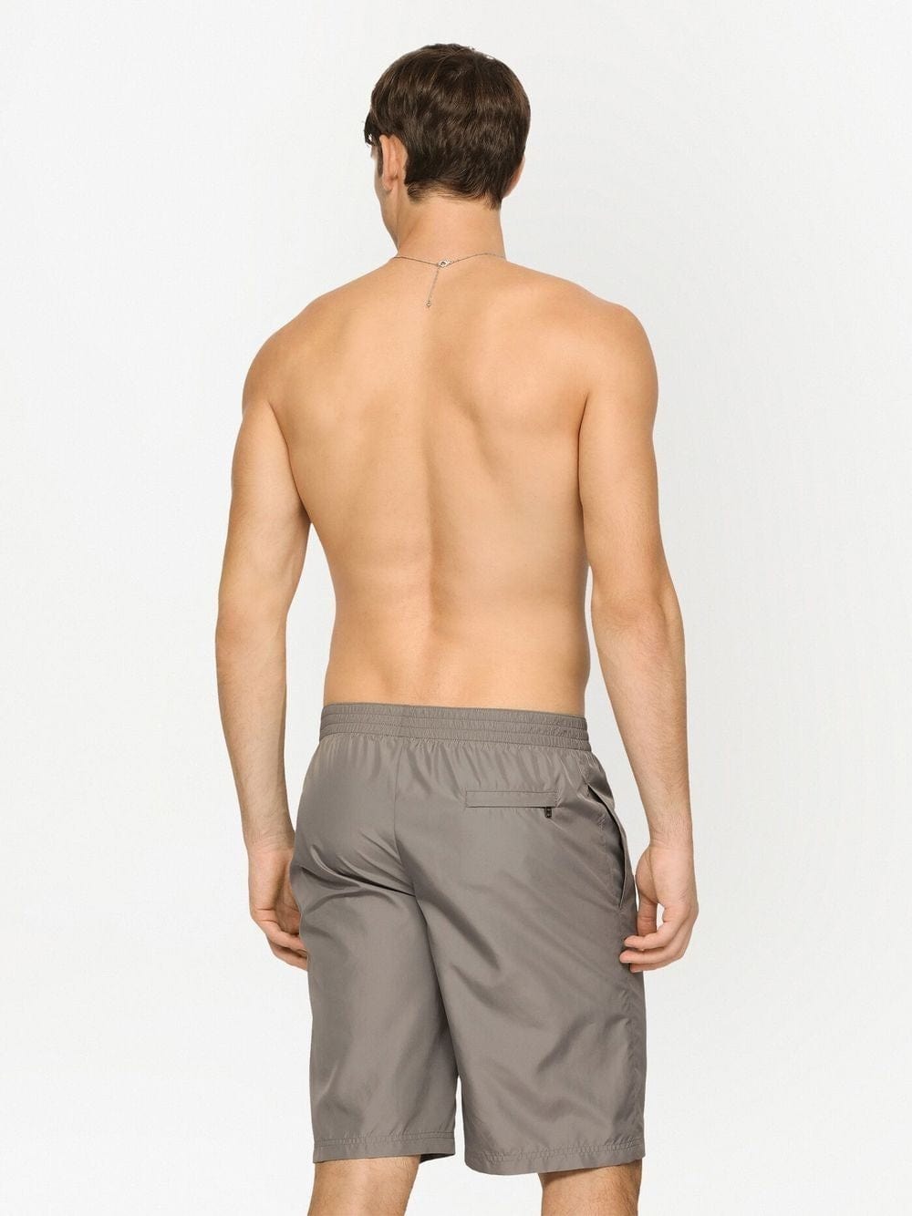 Dolce & Gabbana Logo Plaque Long-Leg Swim Trunks