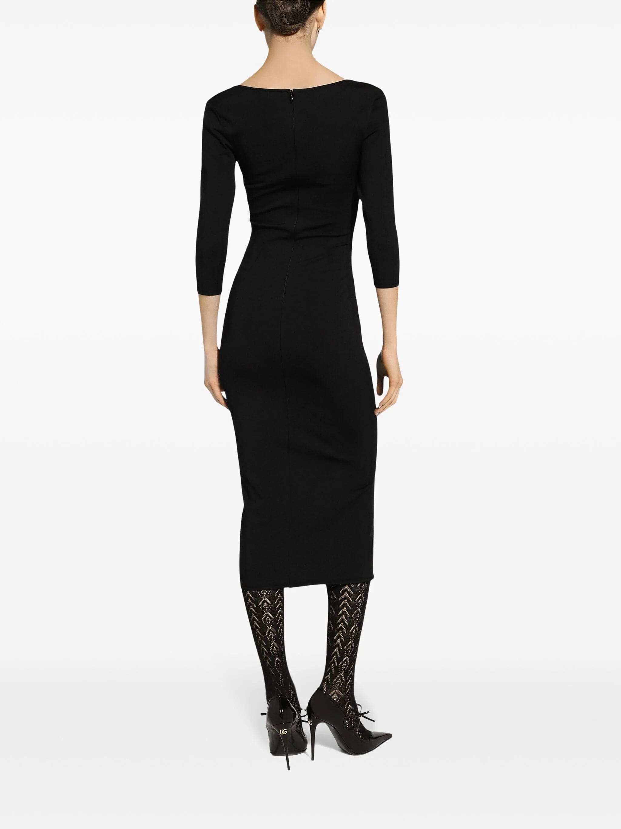 Dolce & Gabbana Logo-Plaque Midi Dress