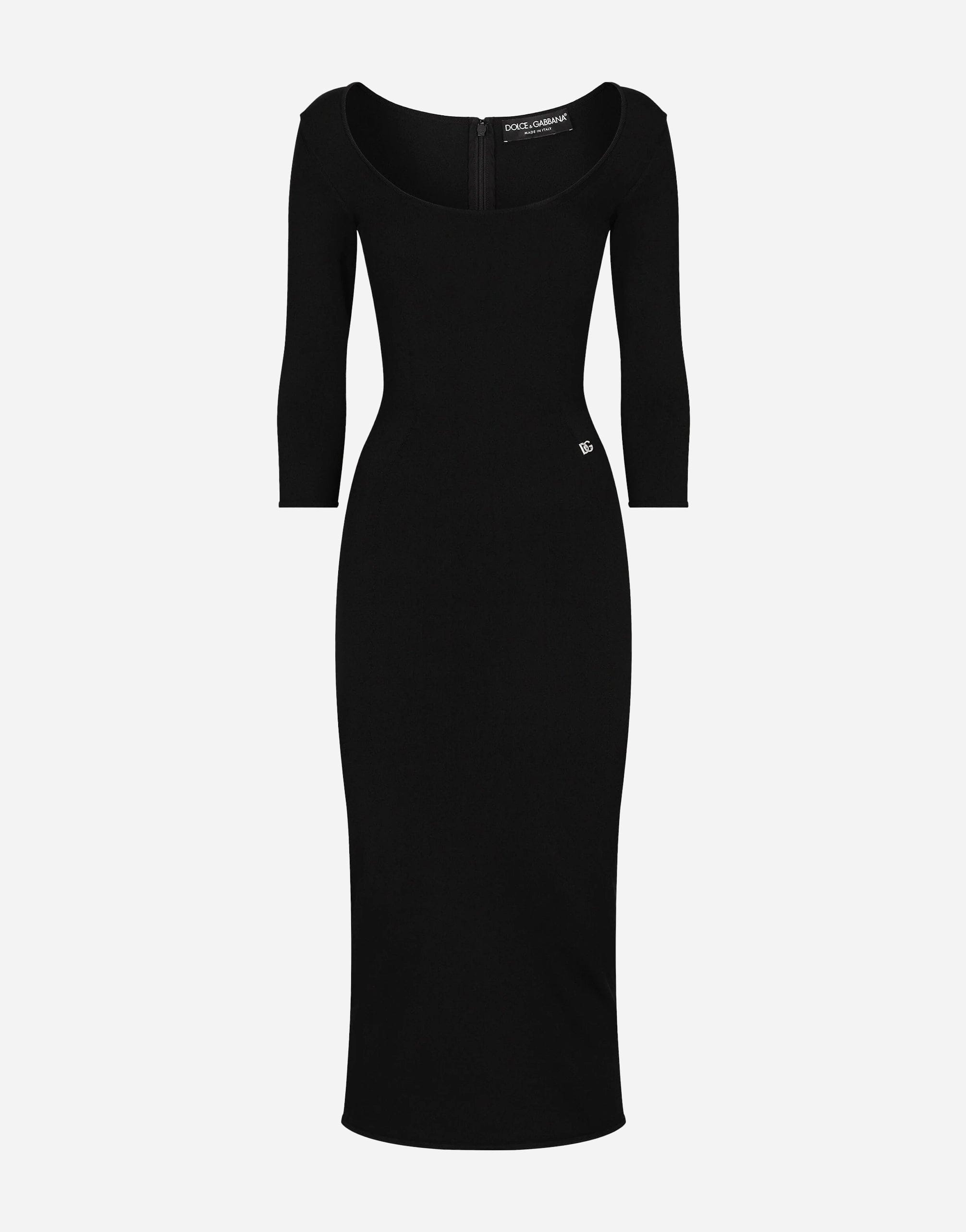 Dolce & Gabbana Logo-Plaque Midi Dress