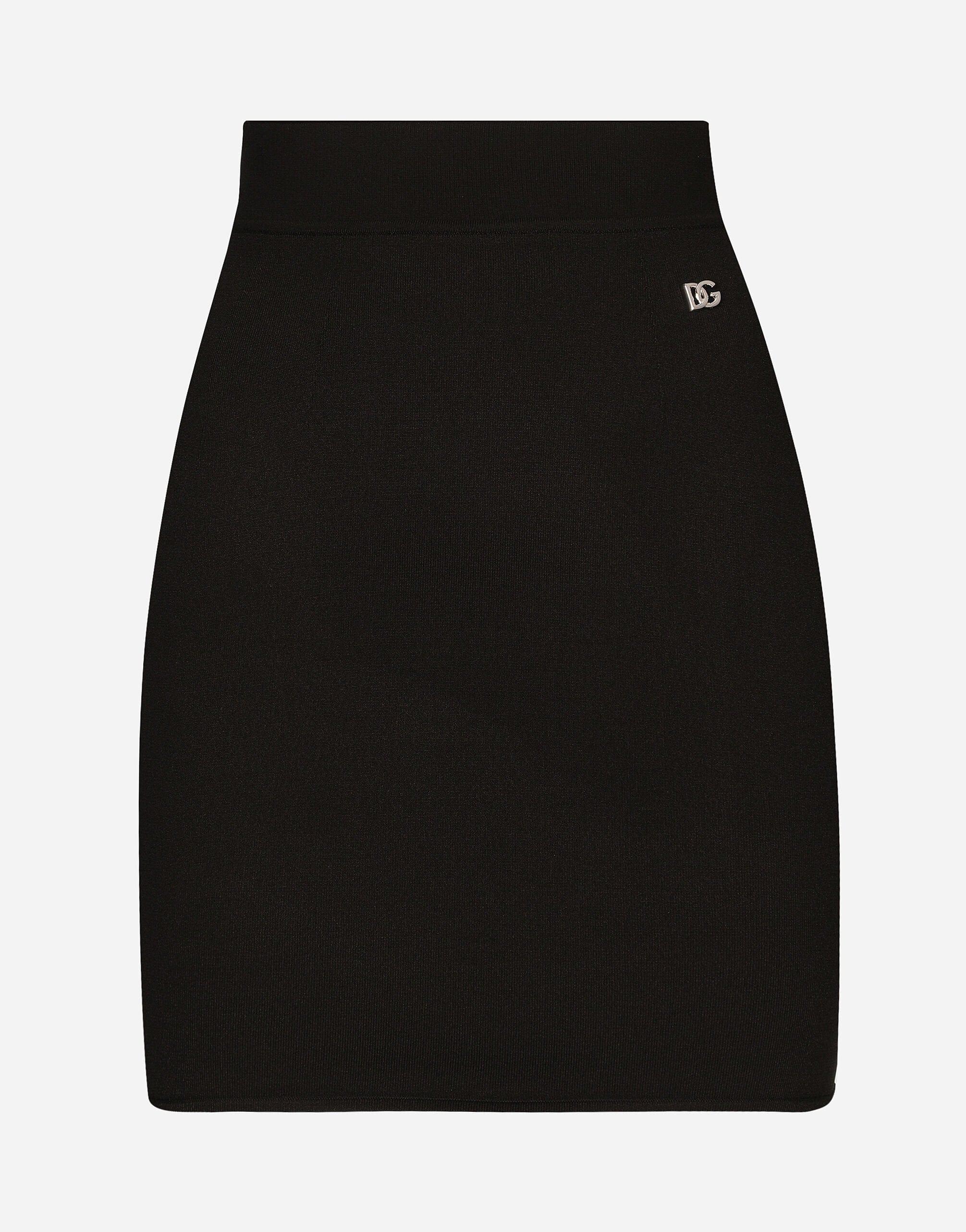 Dolce & Gabbana Logo-Plaque Mini Skirt